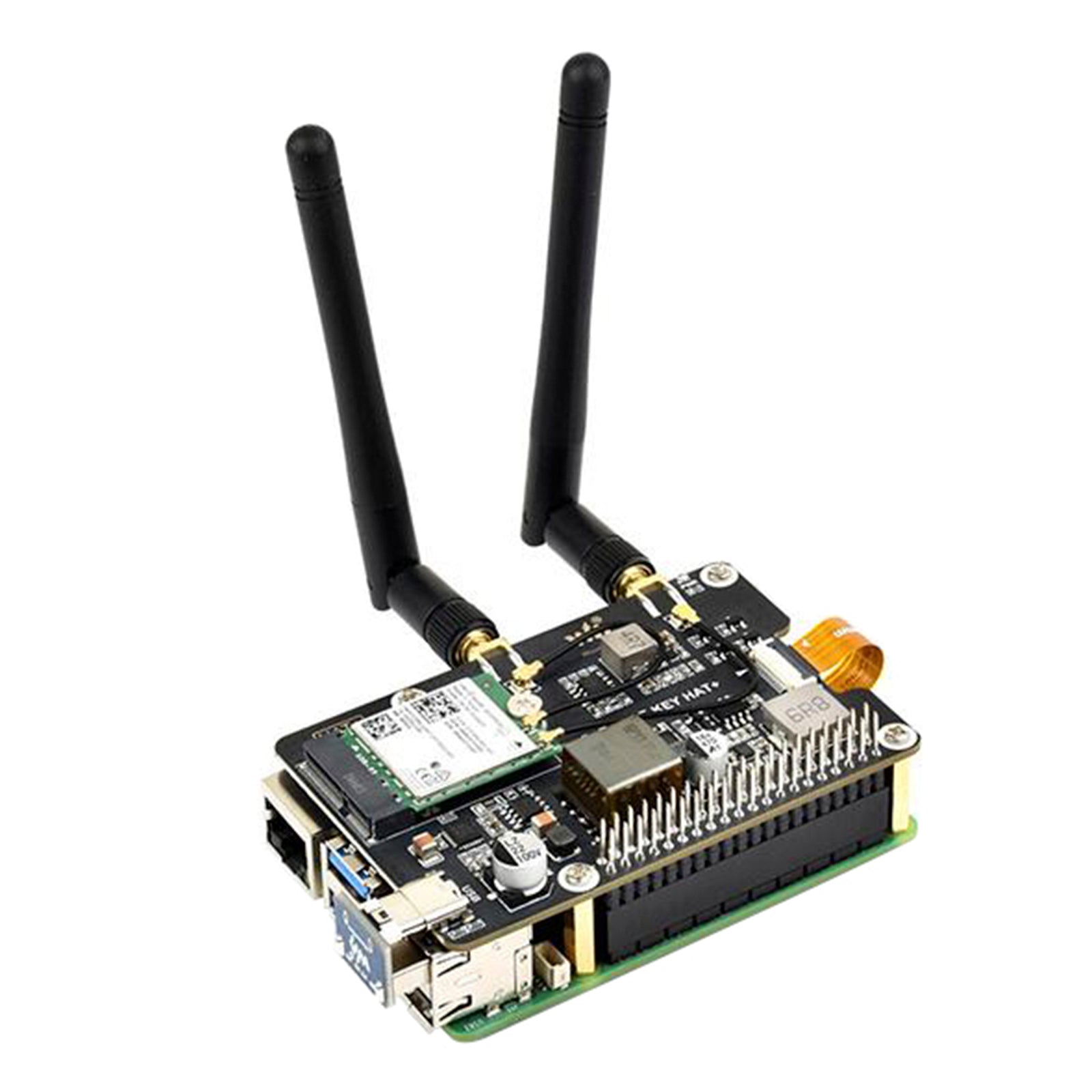 Raspberry Pi 5 PCIe a M.2 E Key con placa adaptadora de fuente de alimentación Ethernet PoE