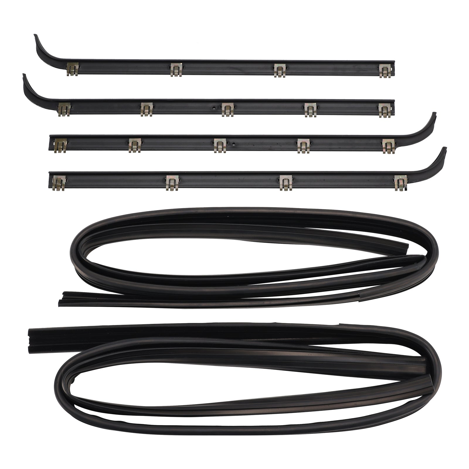 1987-1997 Ford F350 Tamion Fenêtre avant de fenêtre 4pcs Fenêtre de porte Sceau de joint WEATHERSTRIP + 2PCS SEAL Kit