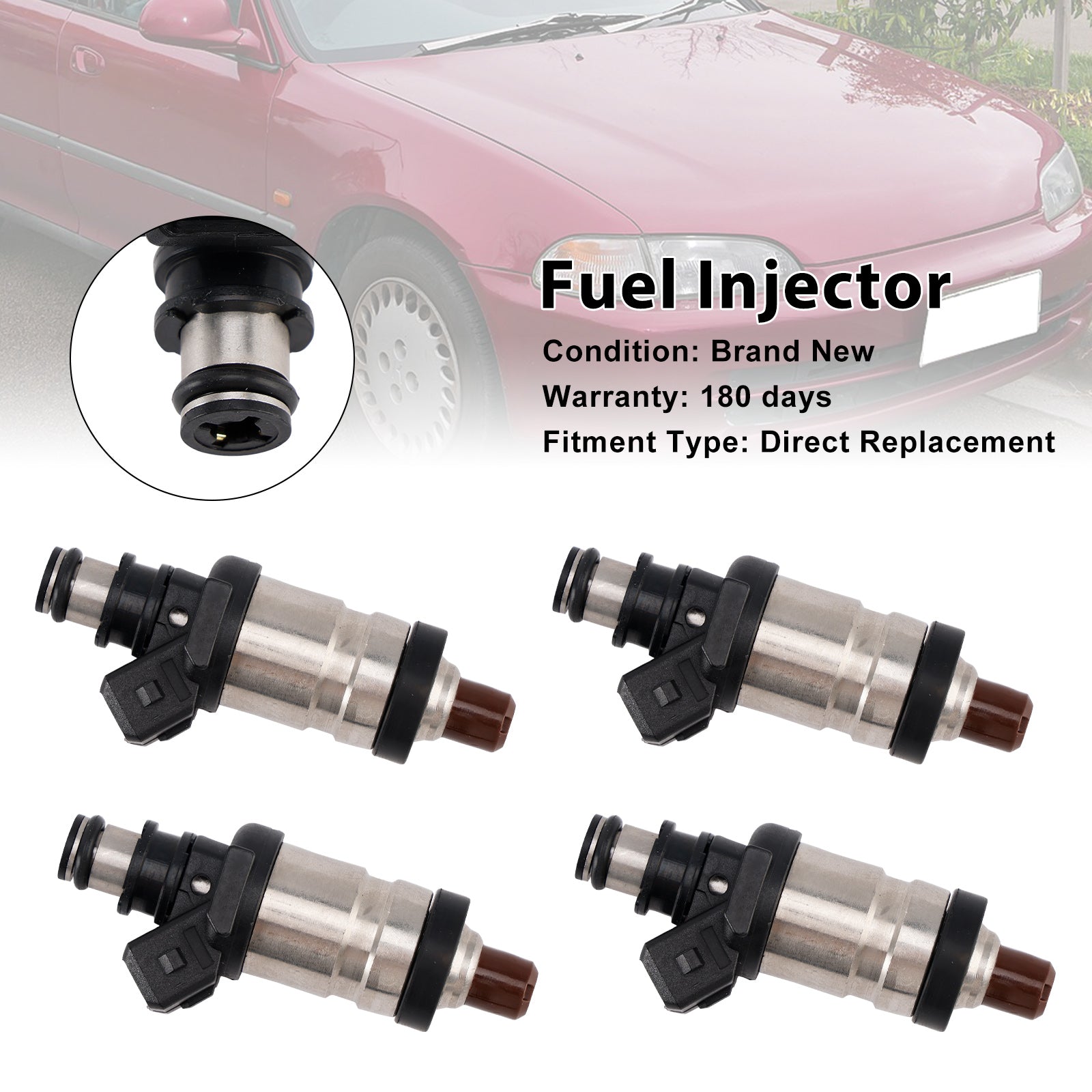 4st bränsleinsprutare 06164-P06-A01 Passar Civic Del Sol 1,5L 1,6L Integra 1,7L 1,8L