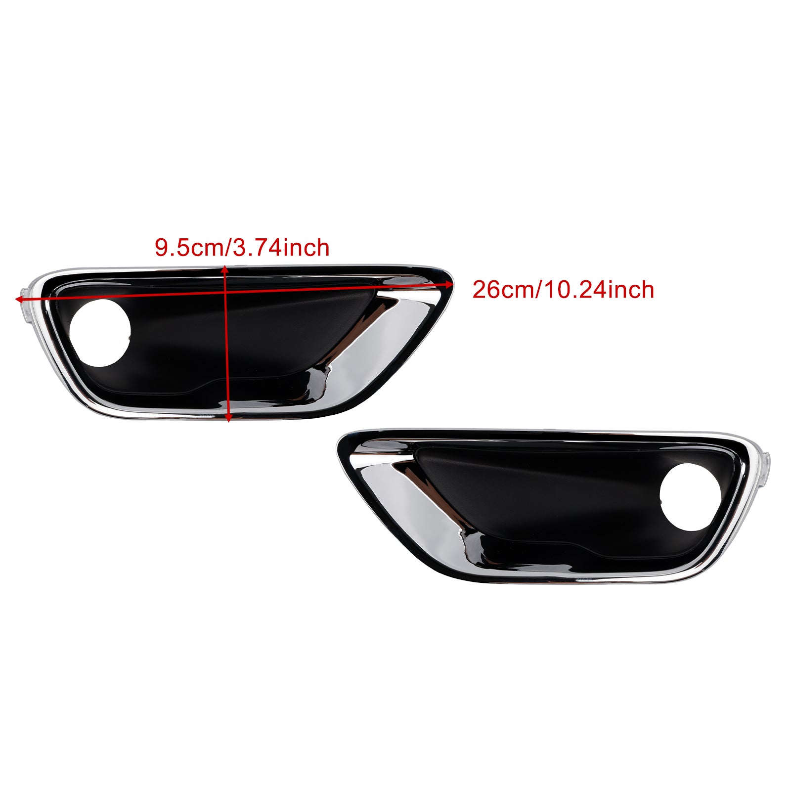 2016-2020 Jeep Grand Cherokee 2PCS Front Fog Light Lamp Bezel 68261711AA