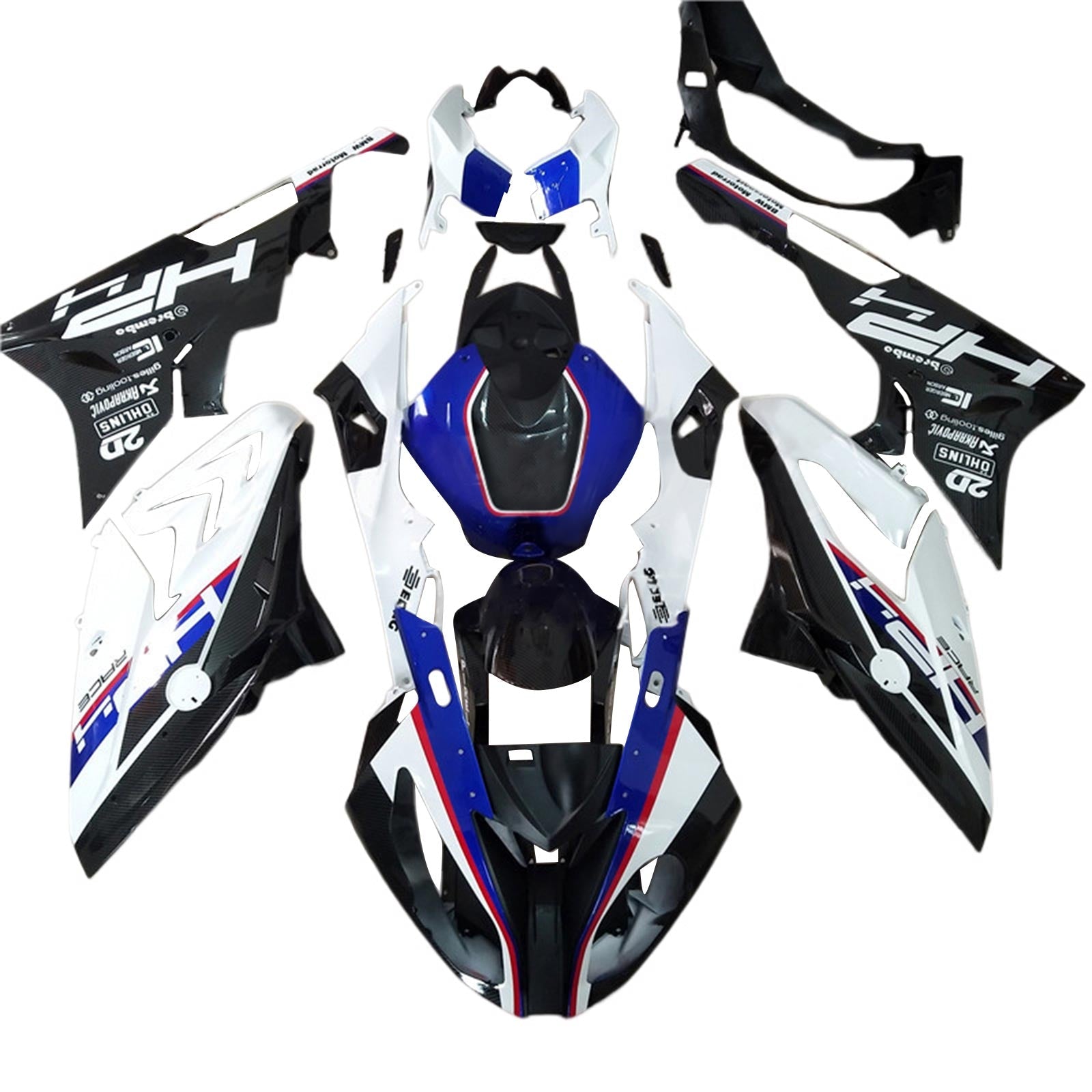 2015-2016 BMW S1000RR Kit de carénage Kit de carrosserie Plastique Abs