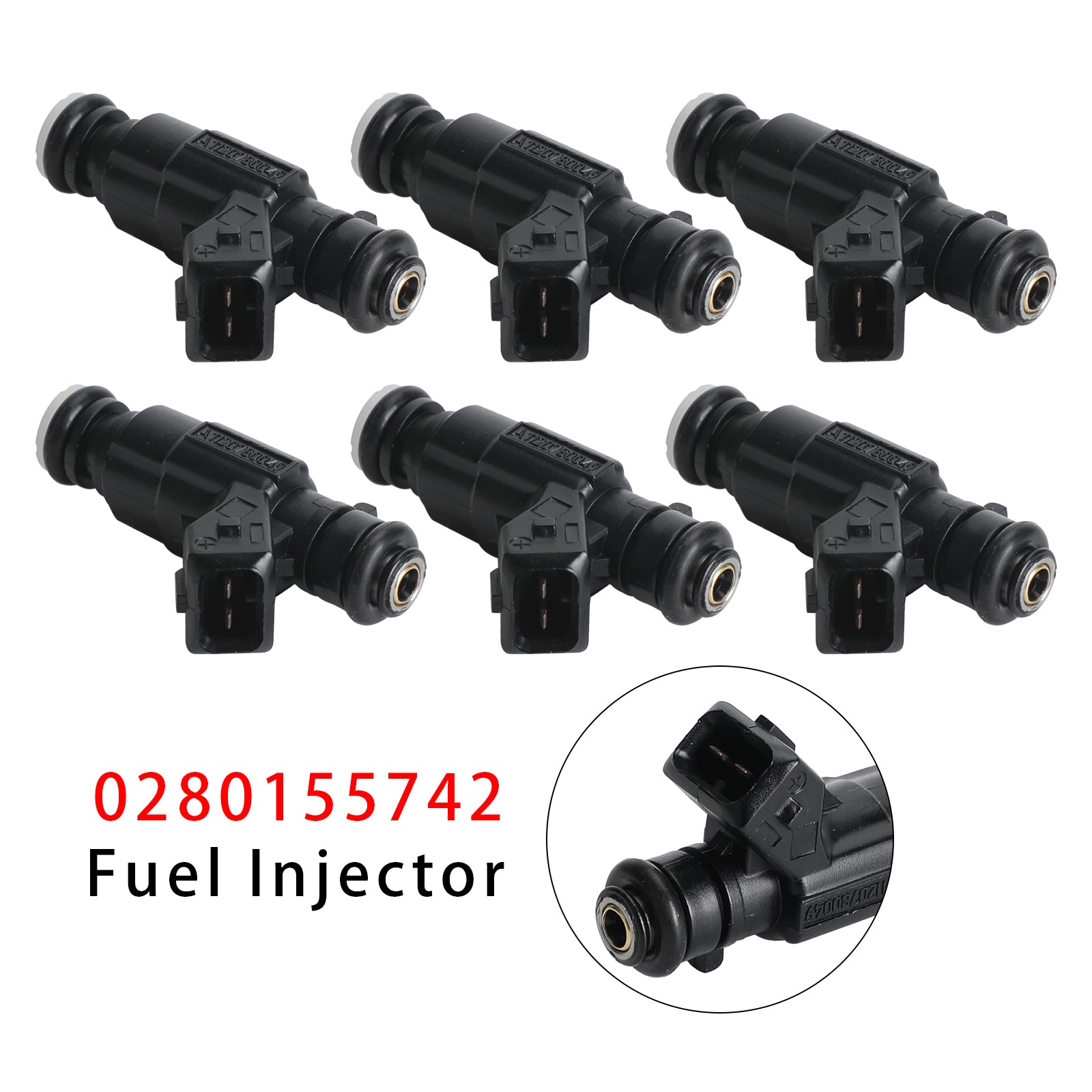 6Pcs Fuel Injector For Mercedes E320 ML320 C280 CLK320 2.8 3.2 V6 0280155742