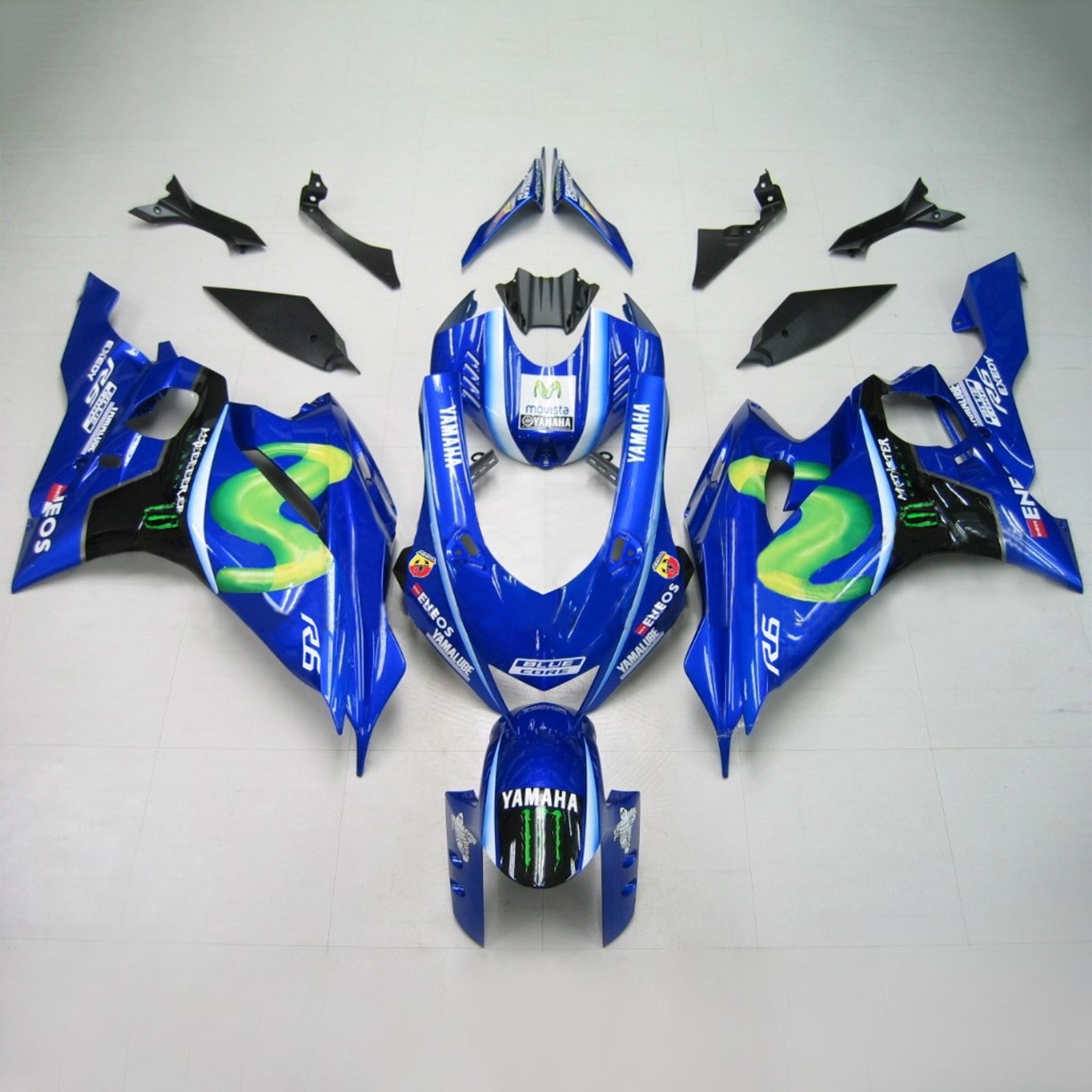 2017-2020 Yamaha yzf 600 R6 Kit de camence d'injection Bodywork Plastic Abs # 103
