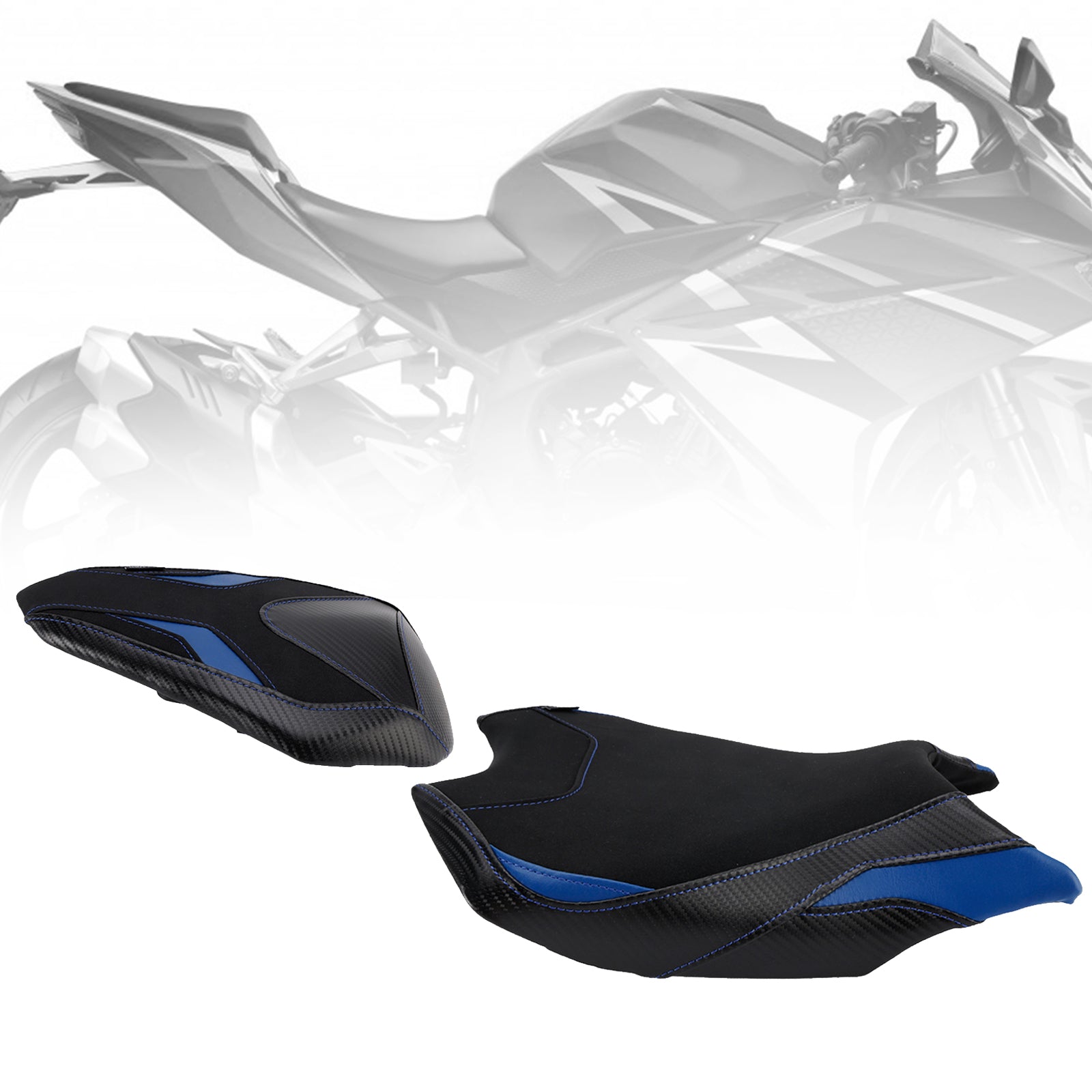 Front&Rear Raider Passenger Cushion Kit Blue For Honda Cbr250Rr 2017-2024 2023