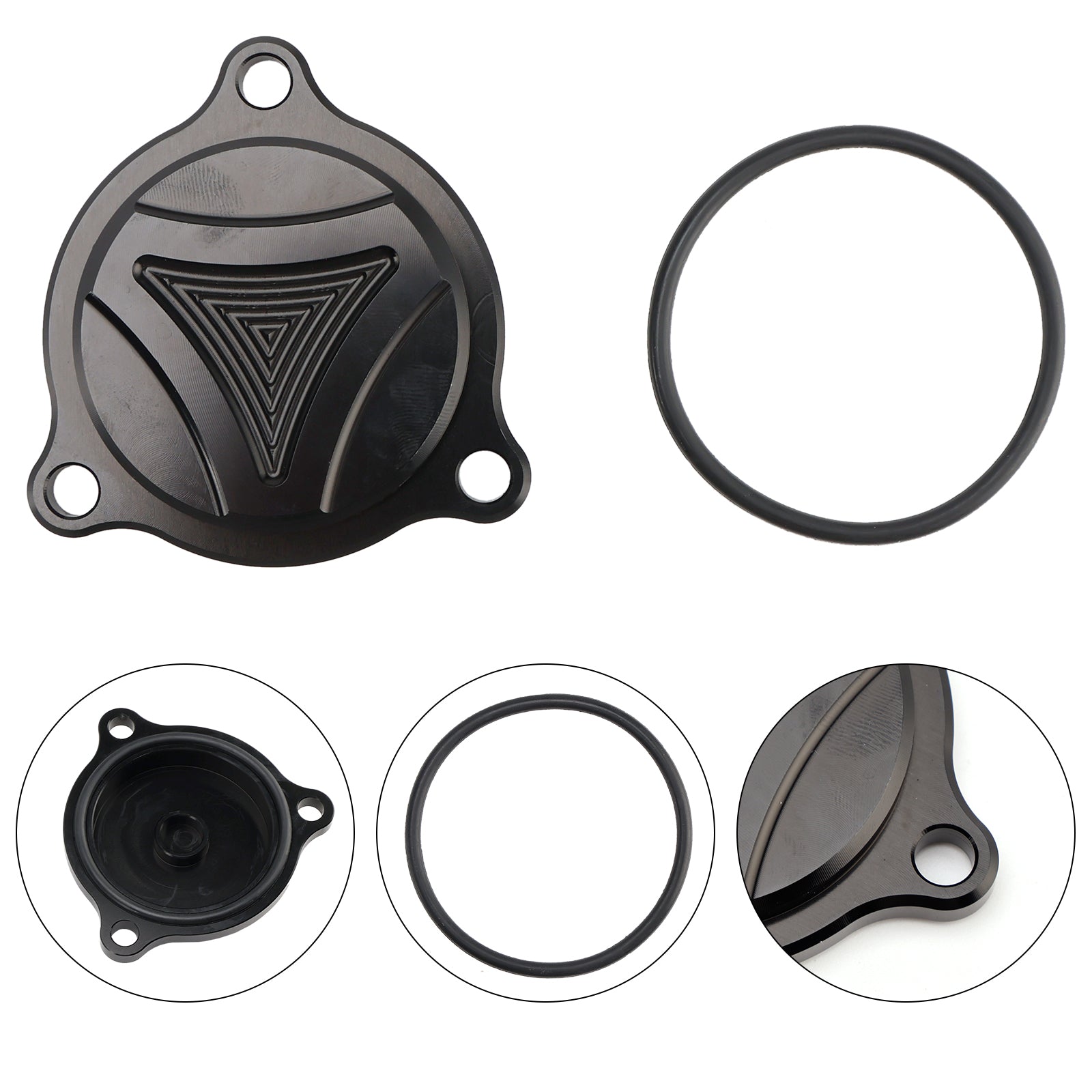 Couvercle de filtre à huile moteur noir pour Suzuki LTZ400 LTR450 DRZ400/400E/400S/400SM