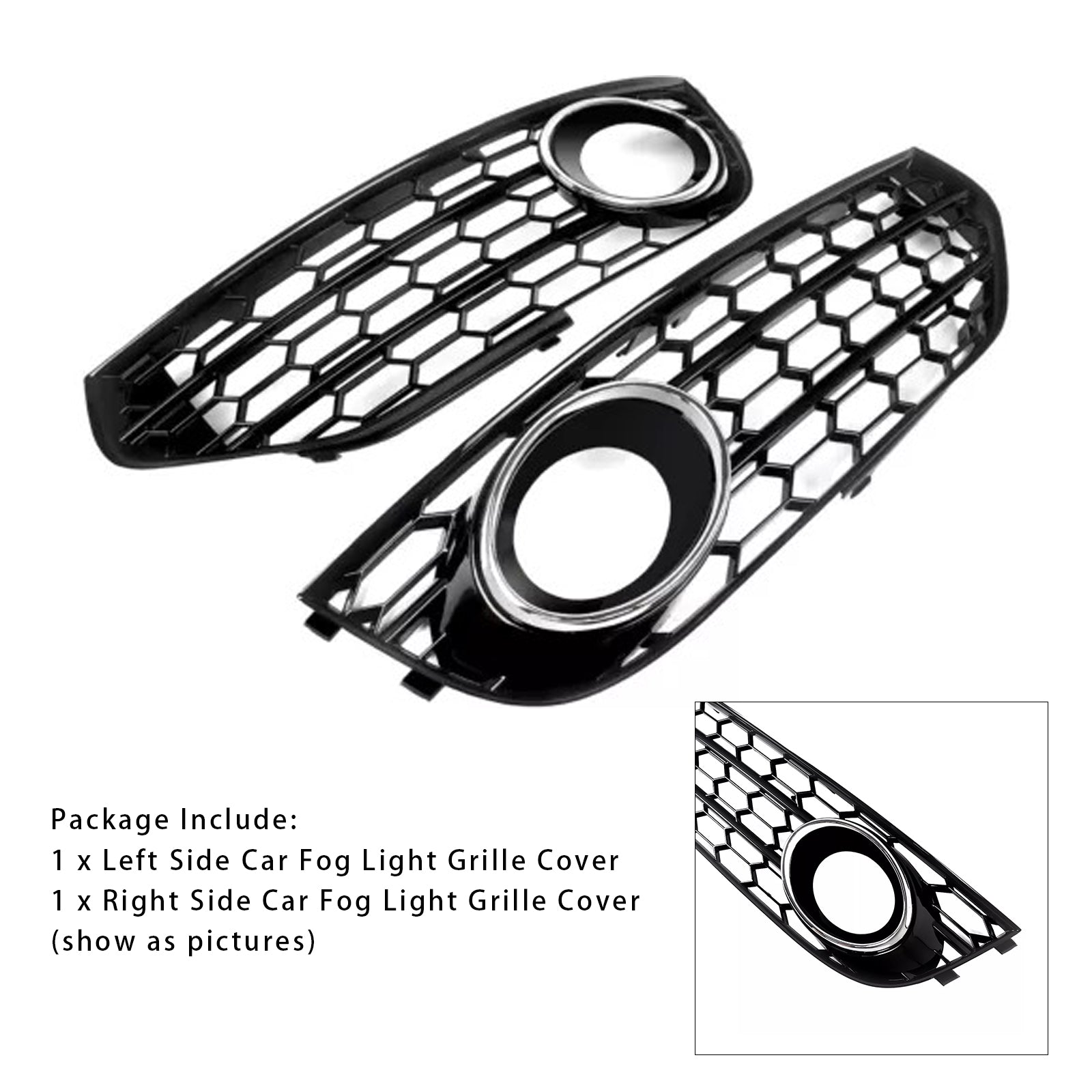 2010-2015 Audi A4 Allroad B8 Voorbumper Honingraat Mistgrille Cover Chroom