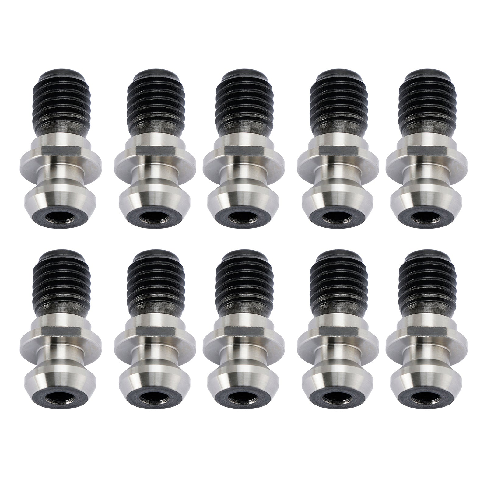 10 Pcs CAT40 45掳 0.740" Pull Stud Retention Knob Fits Mazak Fadal CNC Silver