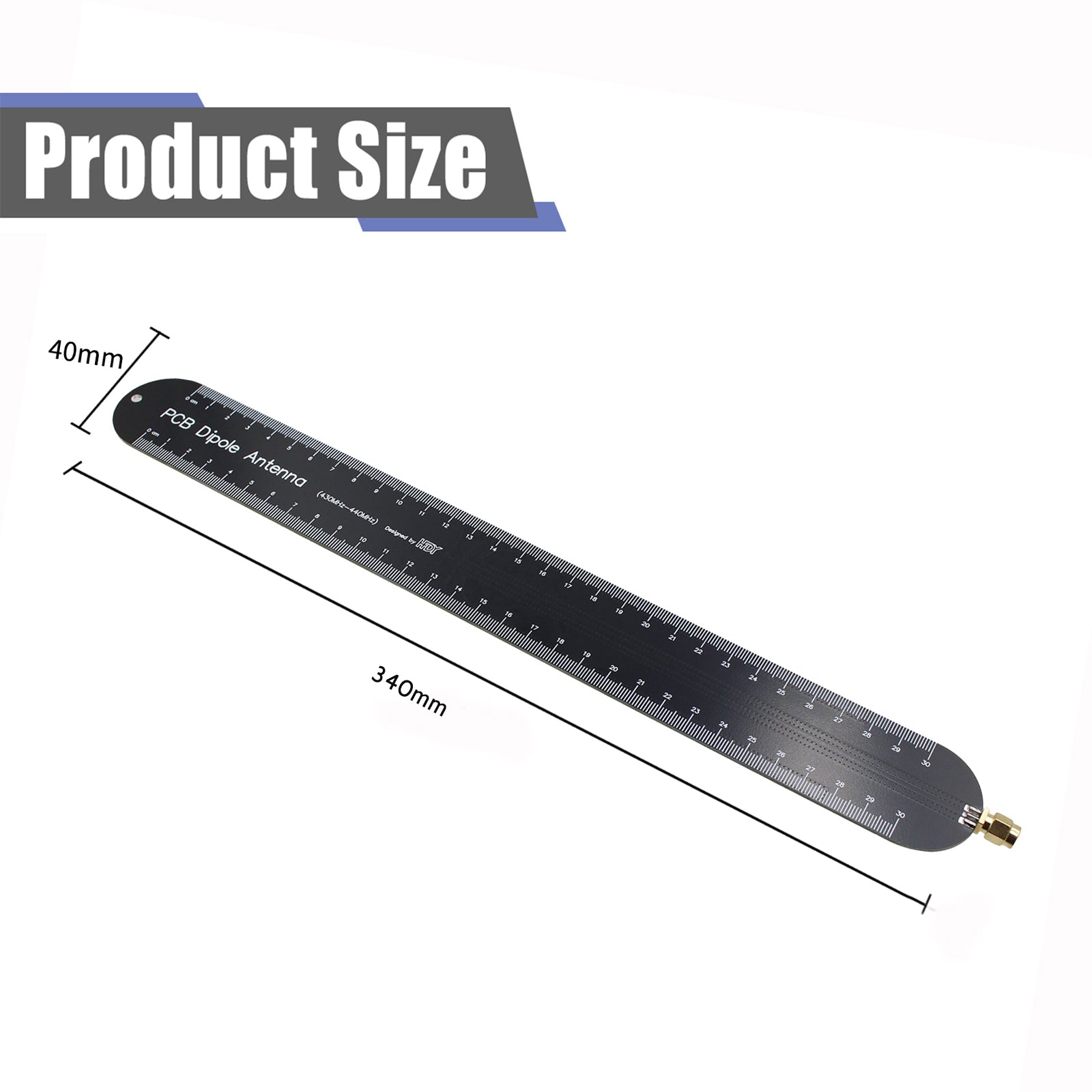 PDA435 Dipolantenn Ruler Antenna Walkie-Talkie Antenna Amatör Band Antenna