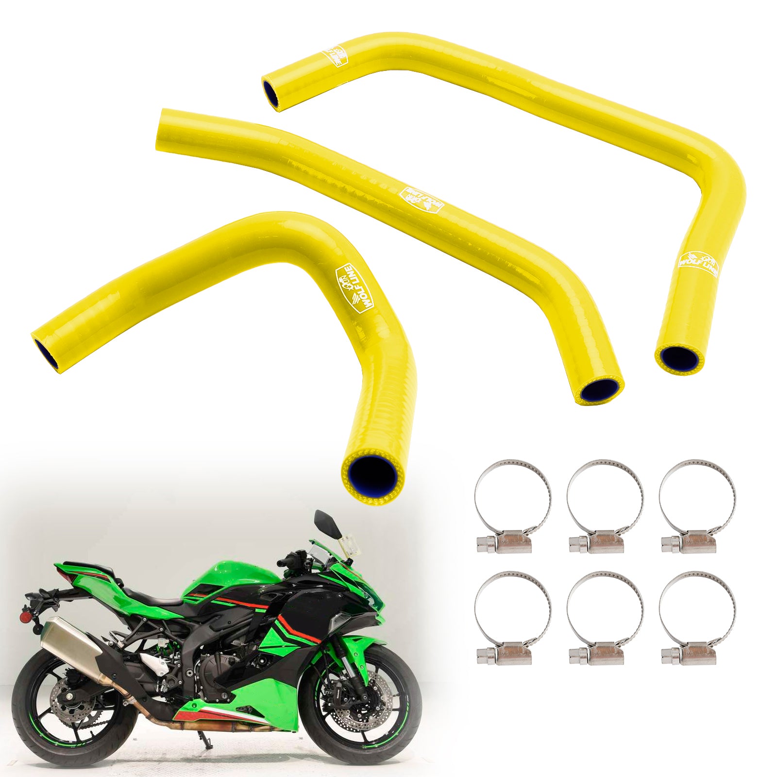 Silikon Radiatorkylvätskespaket för Kawasaki ZX4R ZX-4RR 2023-2024