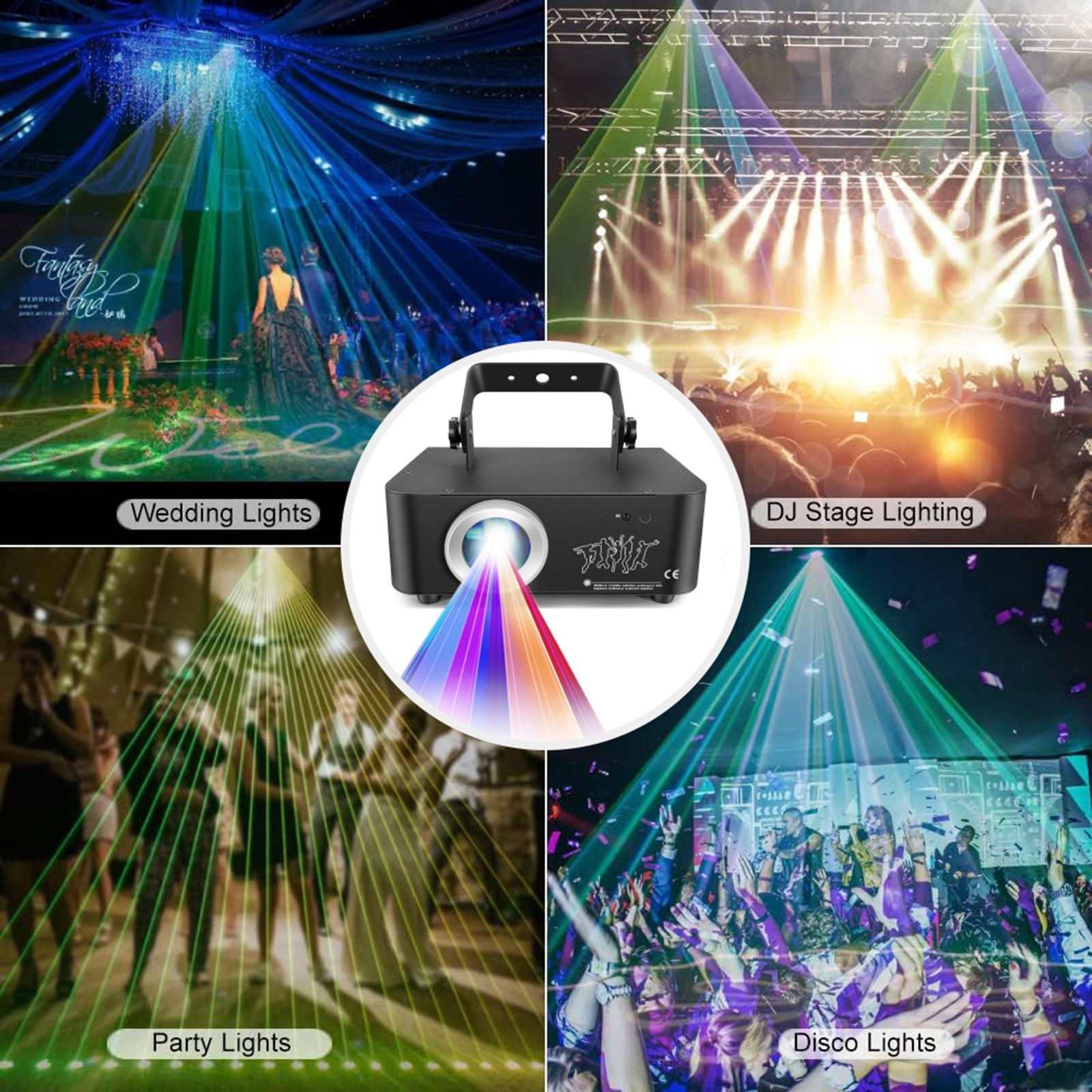 500MW dynamisk fullfärgs RGB-skärm 3D-show med visuella effekter scenljus