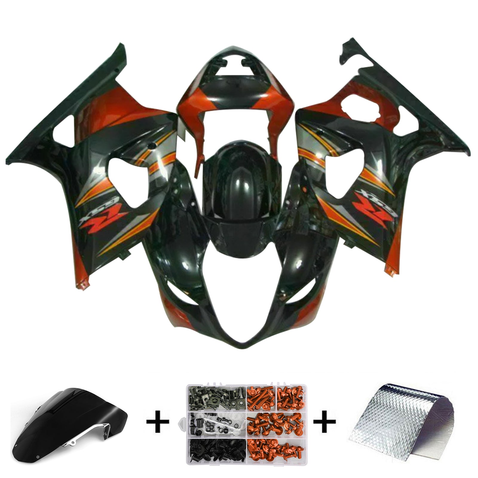 2003-2004 Suzuki GSXR1000 K3 Kit de carénage injection Bodywork Abs en plastique
