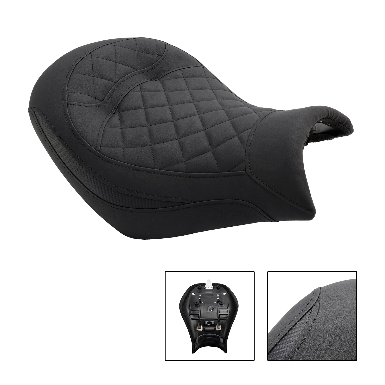2015-2023 Kawasaki Vulcan S Vn650 Asiento delantero Raider Cojín del conductor Pu Verde