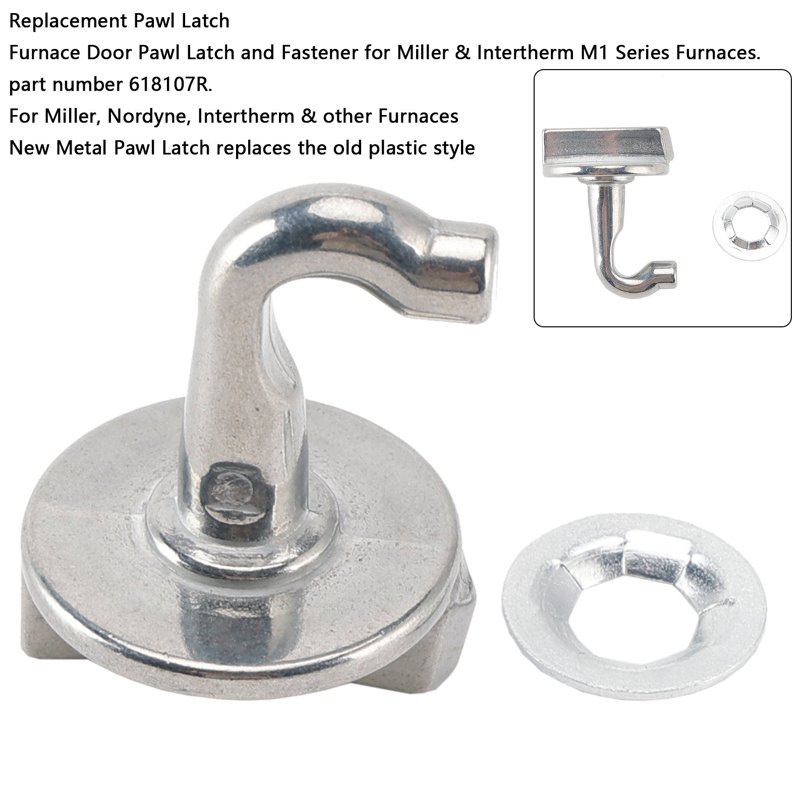 618107R Porte de porte à gaz pour Nordyne Nortek Intertherm Miller