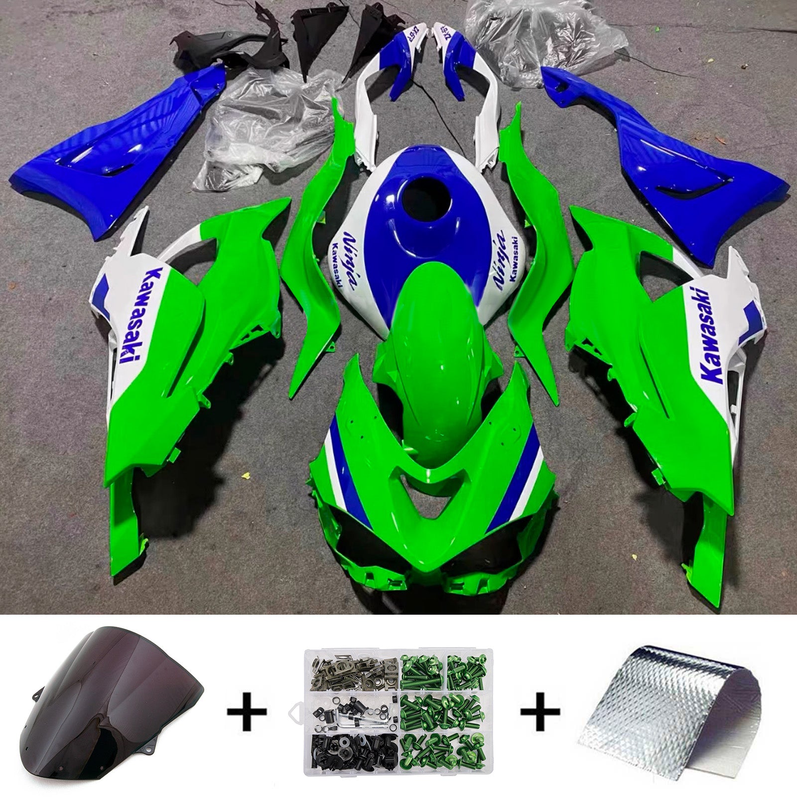 Kit carenatura iniezione carrozzeria in plastica ABS adatta per Kawasaki ZX-6R 2024-2025