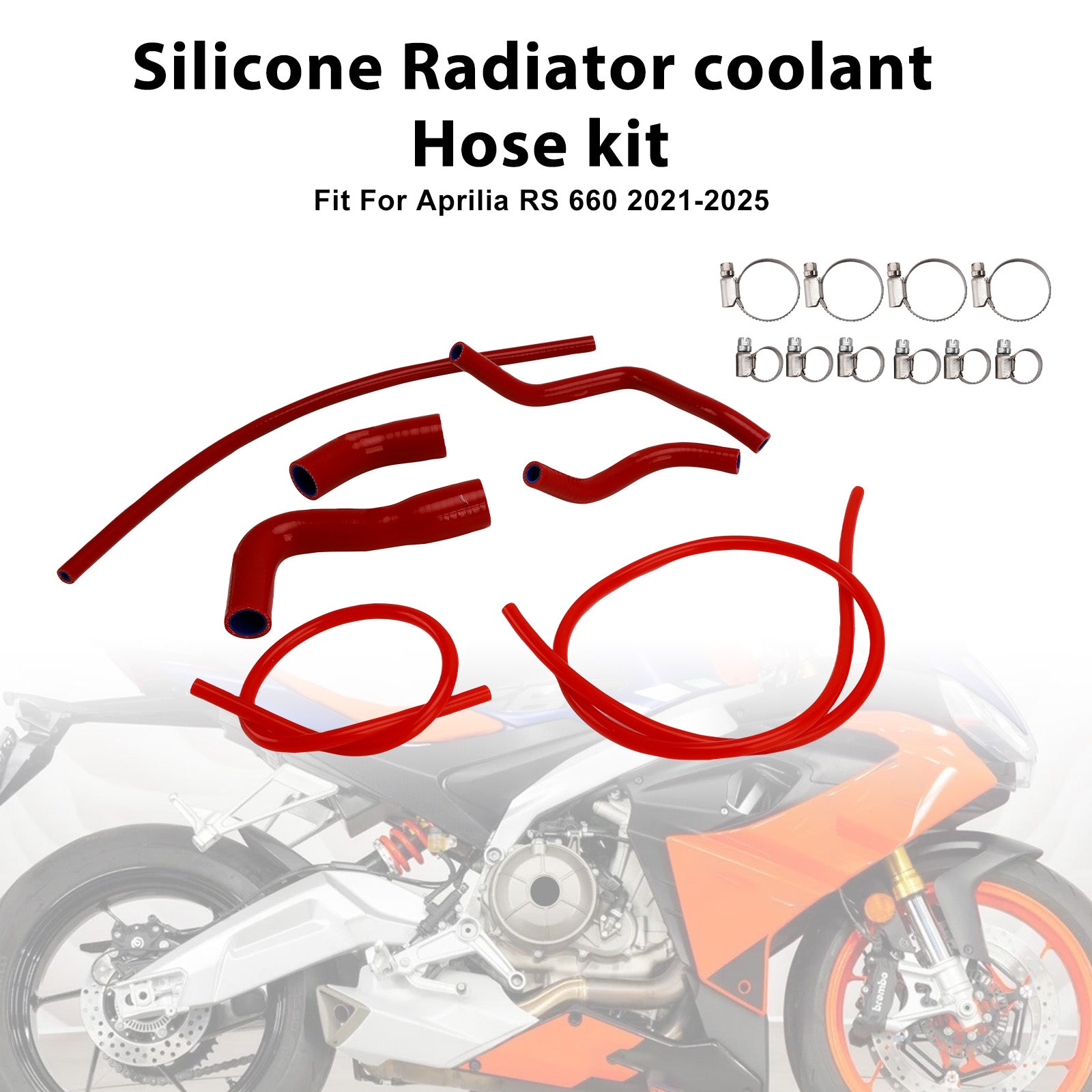 2021-2025 Aprilia RS 660 RS660 Silicone Radiator coolant Hose