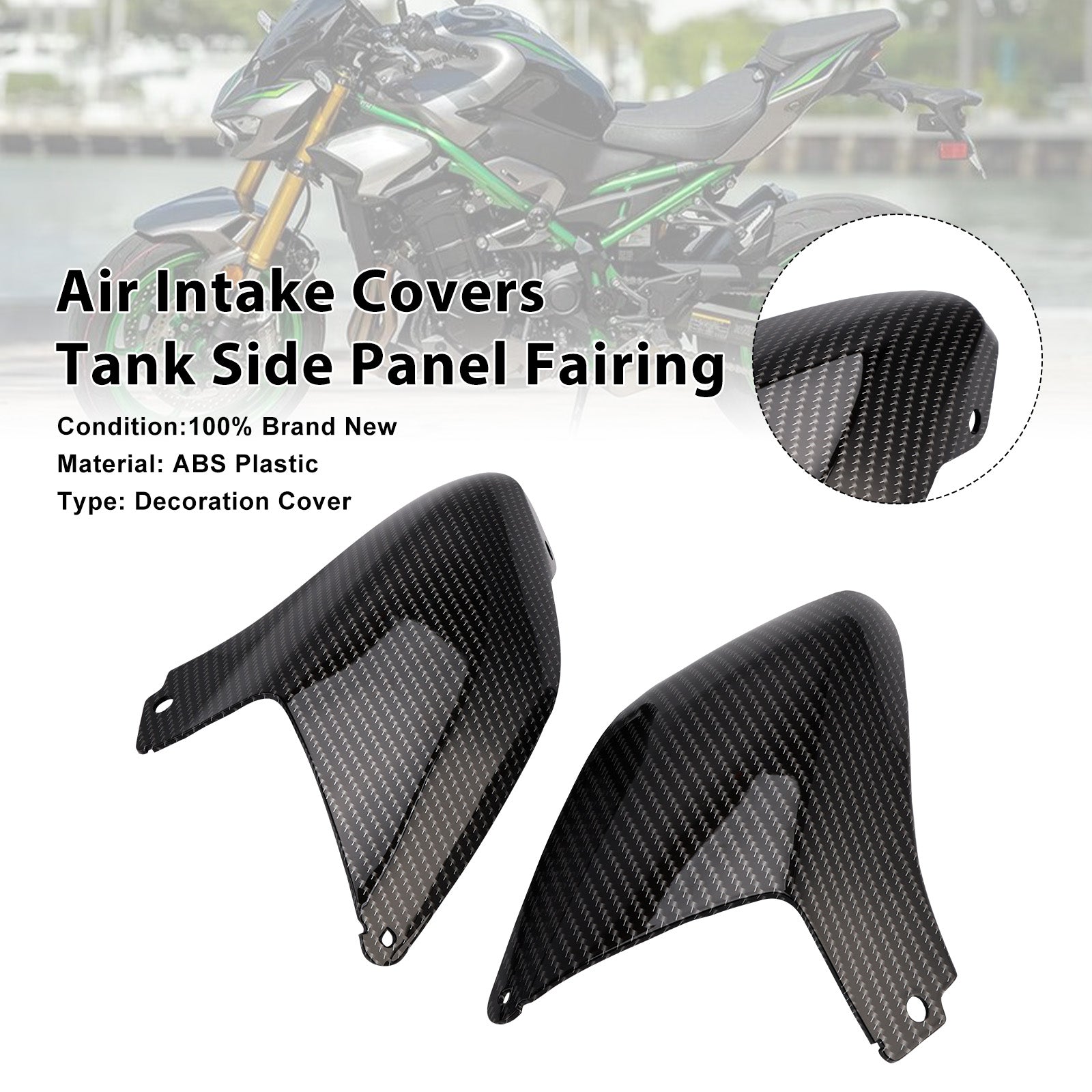Air Intake Covers Tank Side Panel Fairing For Kawasaki Z900 2025-2026