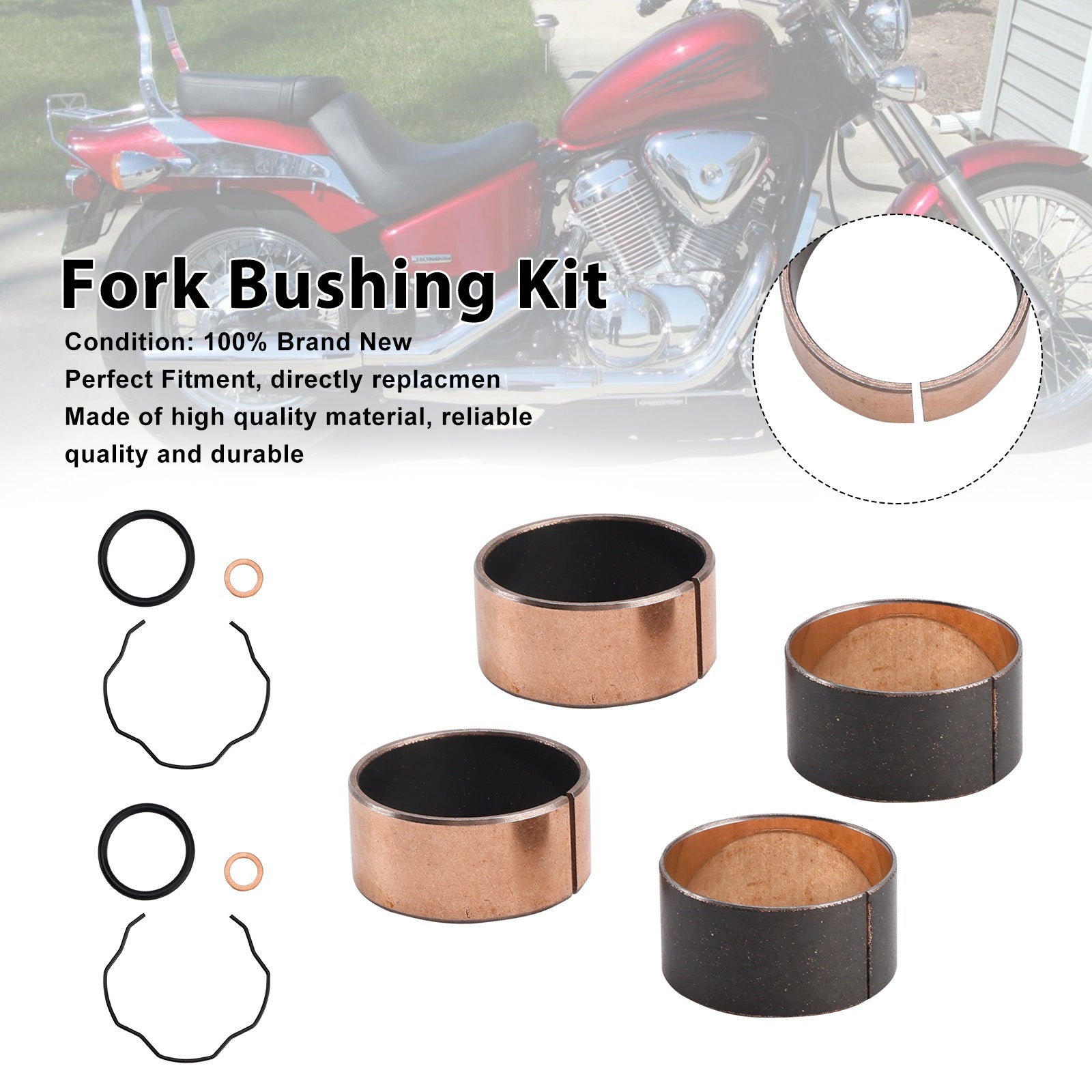38-6100 Fork Bushing Kit For Honda Shadow VLX 600 VT600C 88-07 VT600CD 93-07