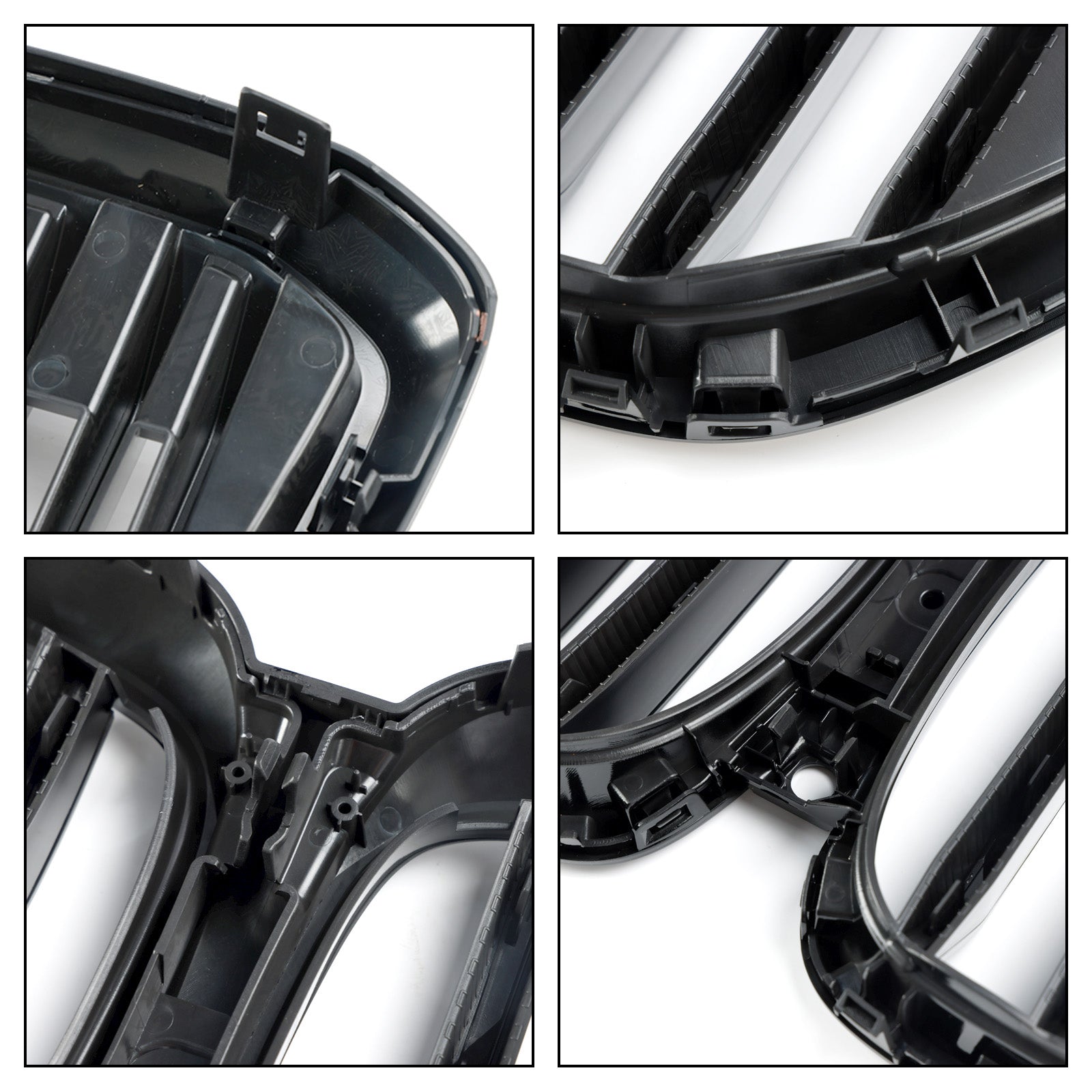 Black Front Bumper Grille Grill Fit BMW G05 LCI X5 2024+ Single Line W/LED