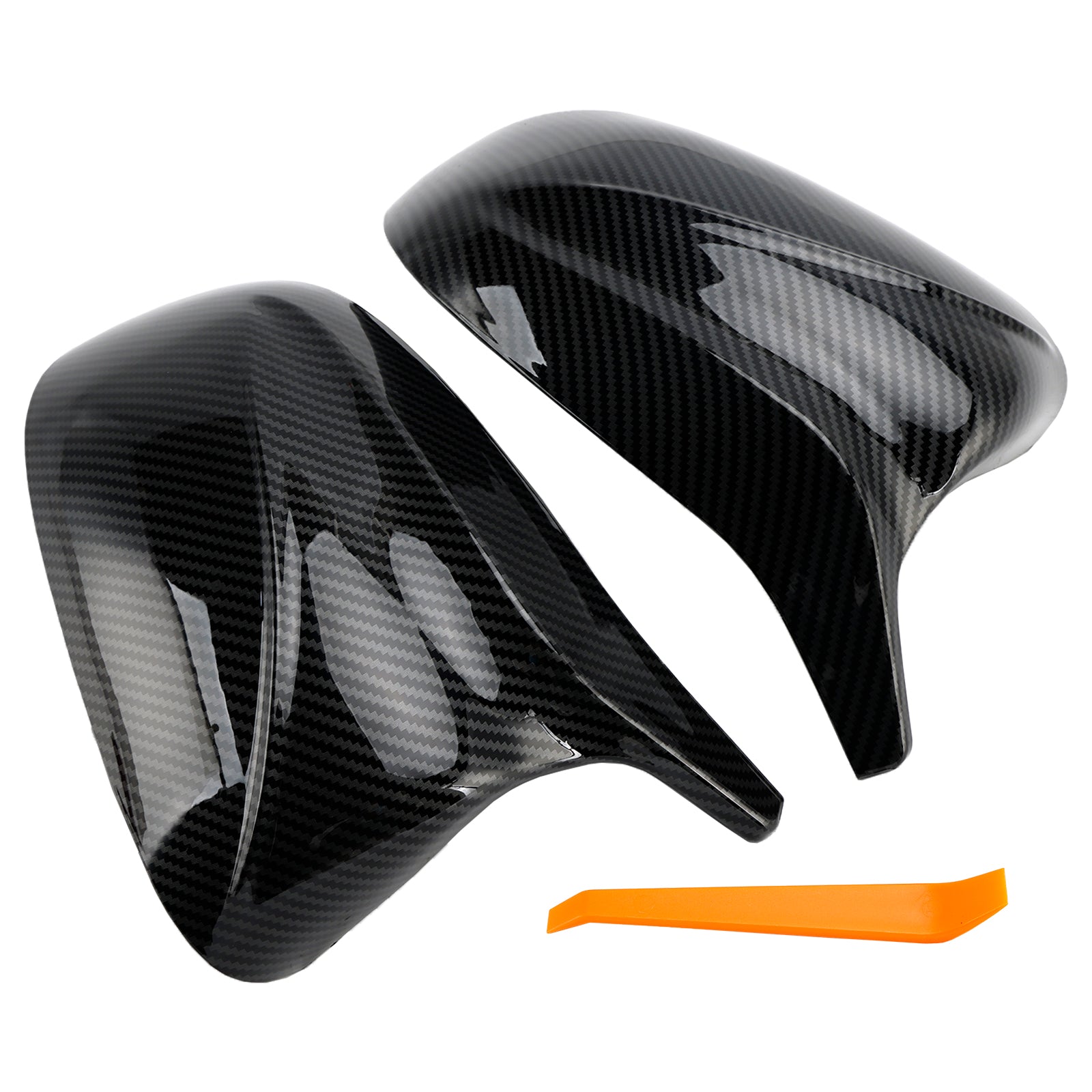 2018-2022 BMW x3/x4/ix3 2Pcs Gloss Carbon Fiber Pattern Door Wing Mirror Cover
