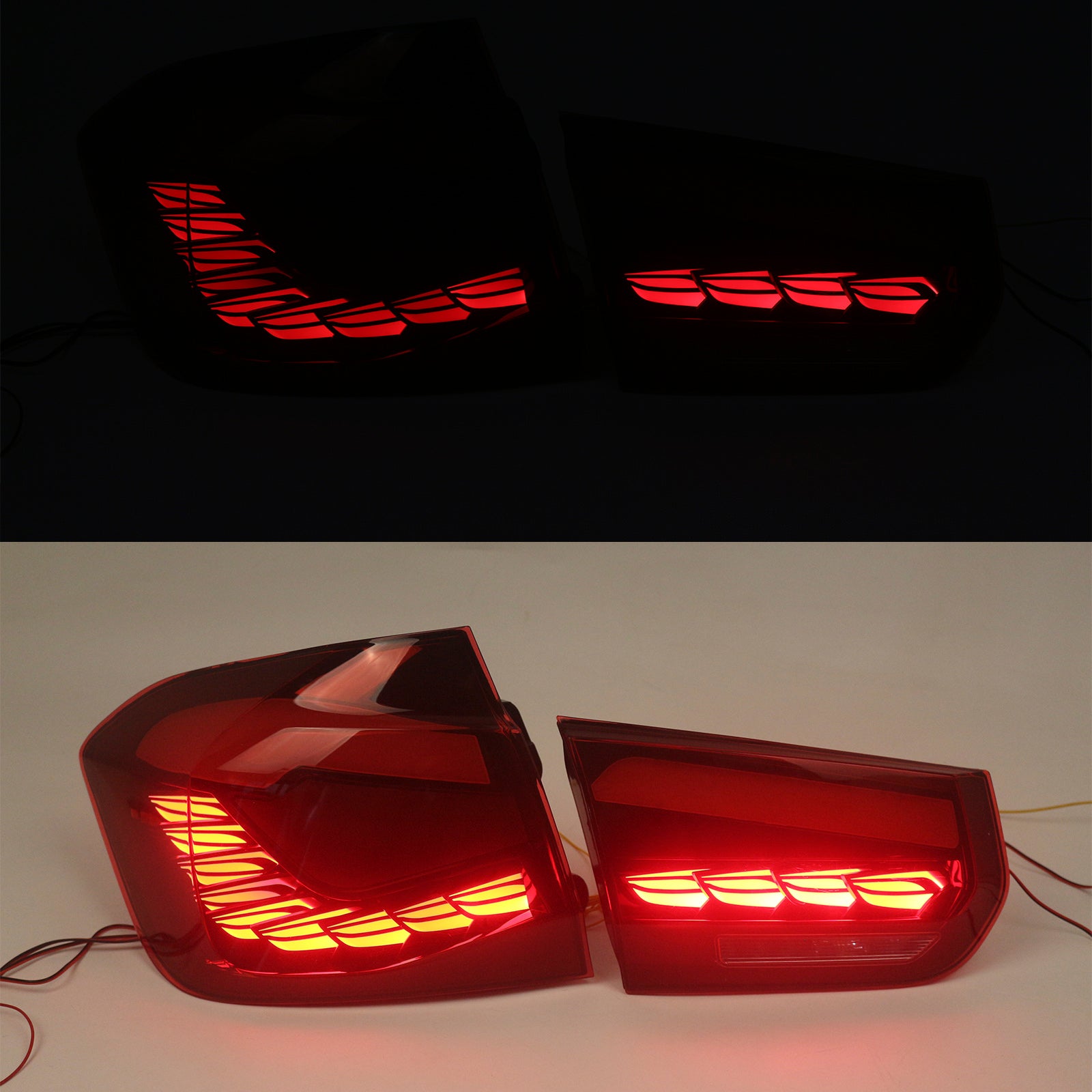 BMW Série 3 F30 330D/335D XDrive L 2012-2018&Ensemble de feux arrière à LED rouges R 63217313039 63217372793