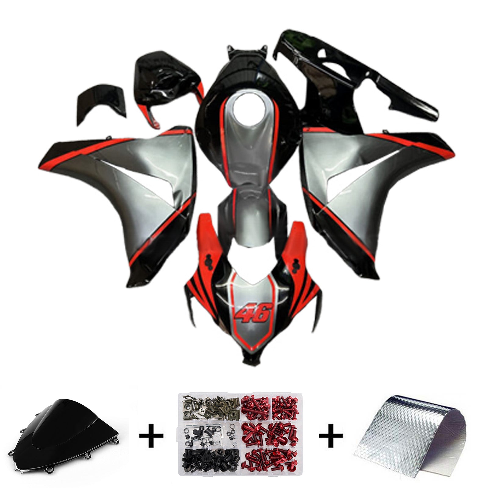 Kit de carenado de inyección carrocería plástico ABS para Honda CBR1000RR 2008-2011