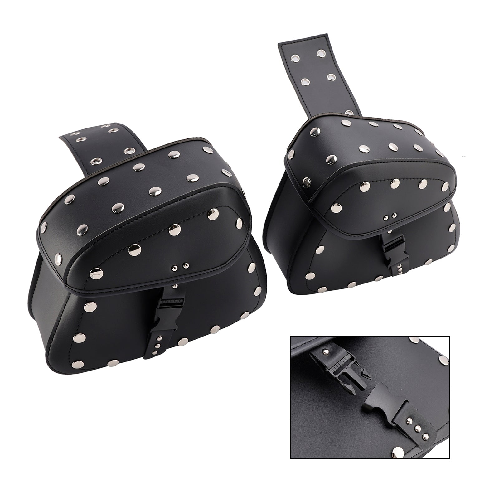Universal Saddlebag Slagera Storage Tail Bagage PU Bagage Black 22L para motocicleta