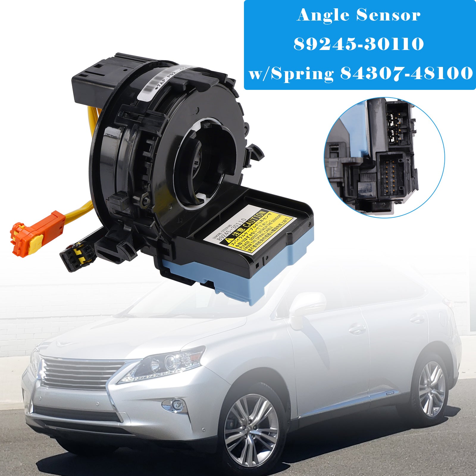 Steering Angle Sensor 89245-30110 w/Spring 84307-48100 for Lexus RX350 Rx450h 2013-2015