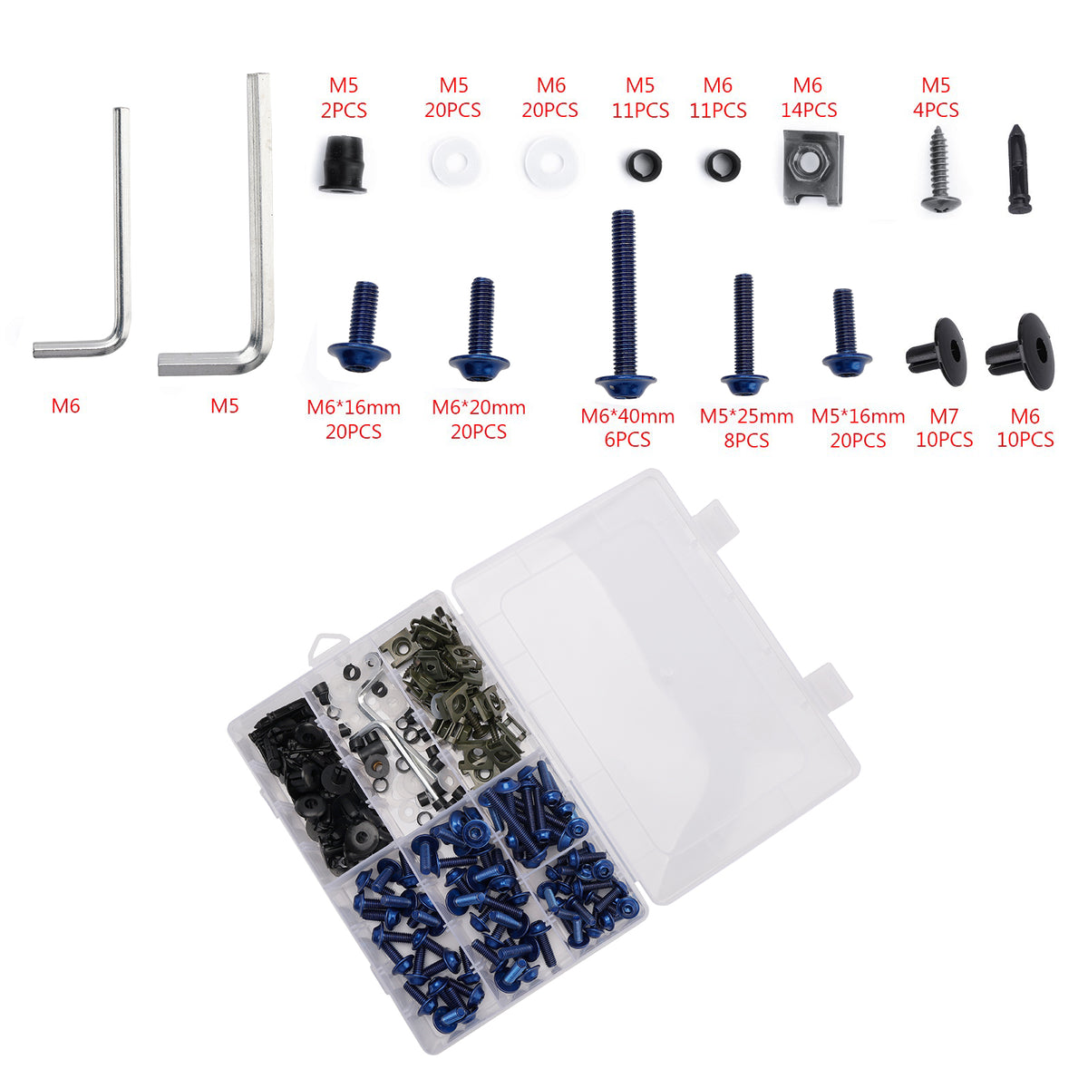 2002 Ducati Monster 900 IE Fairing Bolts Screws Bodywork Kit Blue Generic