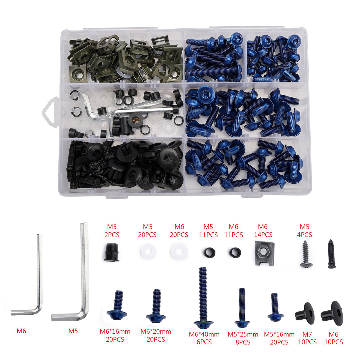 2002 Ducati Monster 900 IE Fairing Bolts Screws Bodywork Kit Blue Generic