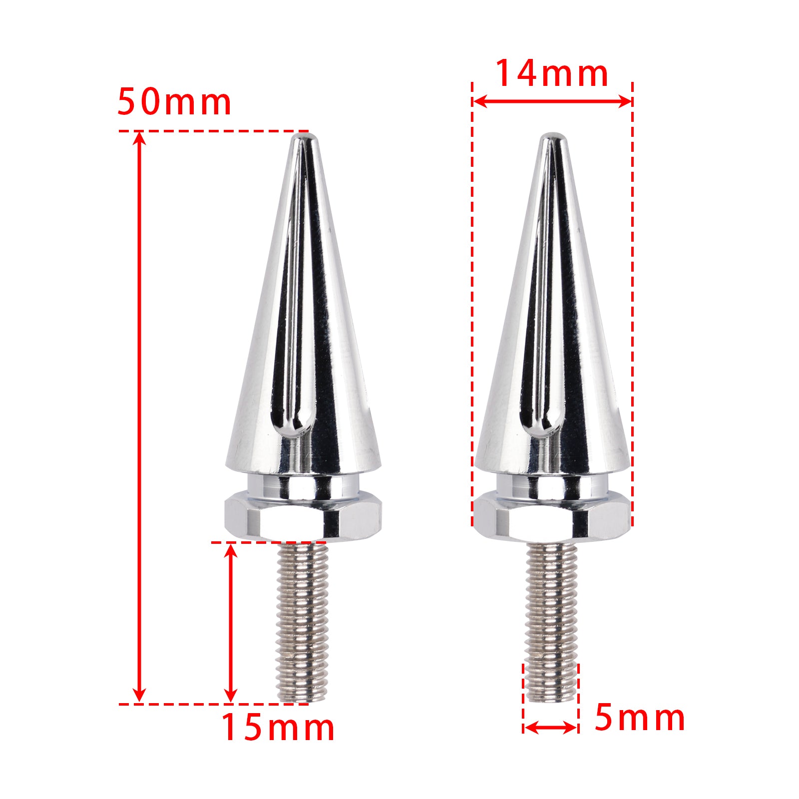4x zilveren spikes voorruitkuipbouten voor Touring Road Glide FLTR 2015 - 2025