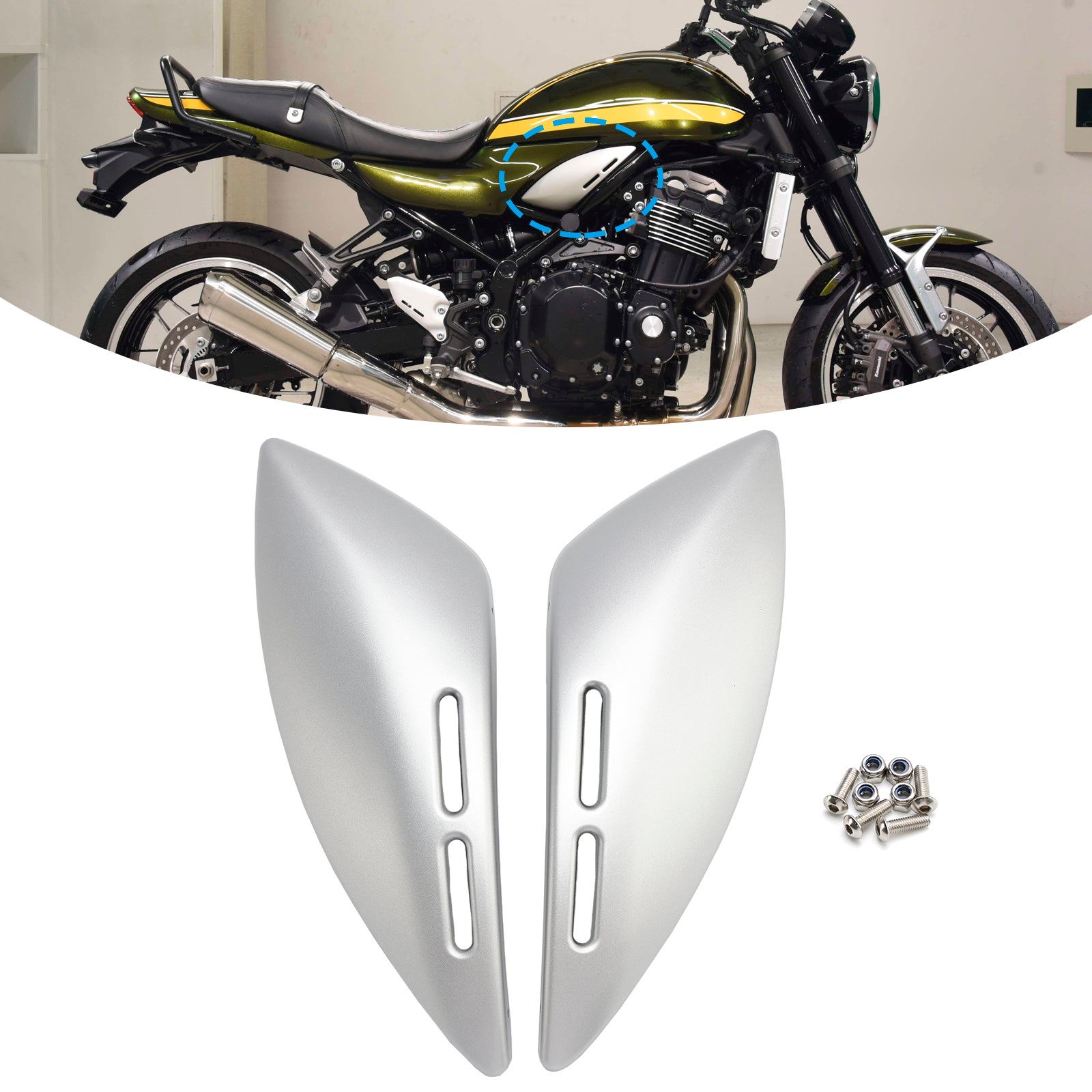 2018-2024 Kawasaki Z900RS Gas Tank Side Cover Panel Fairing Cowl