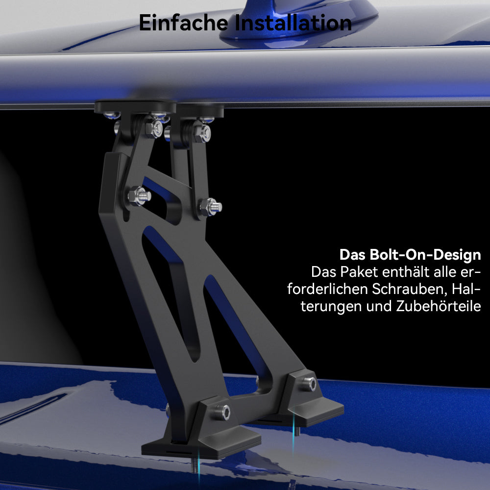 Universele Sedan Aluminium GT Kofferbakvleugel Racing Spoiler Zilver #E1 Generiek