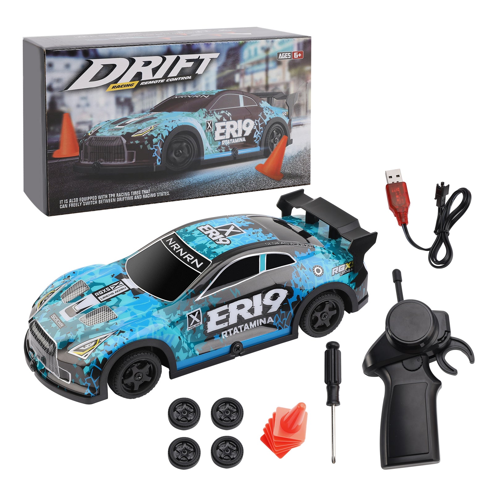 Wltoys 22206 RTR 1/22 2,4 g 15 km/h racingbil metallchassis Toy Gift Blue
