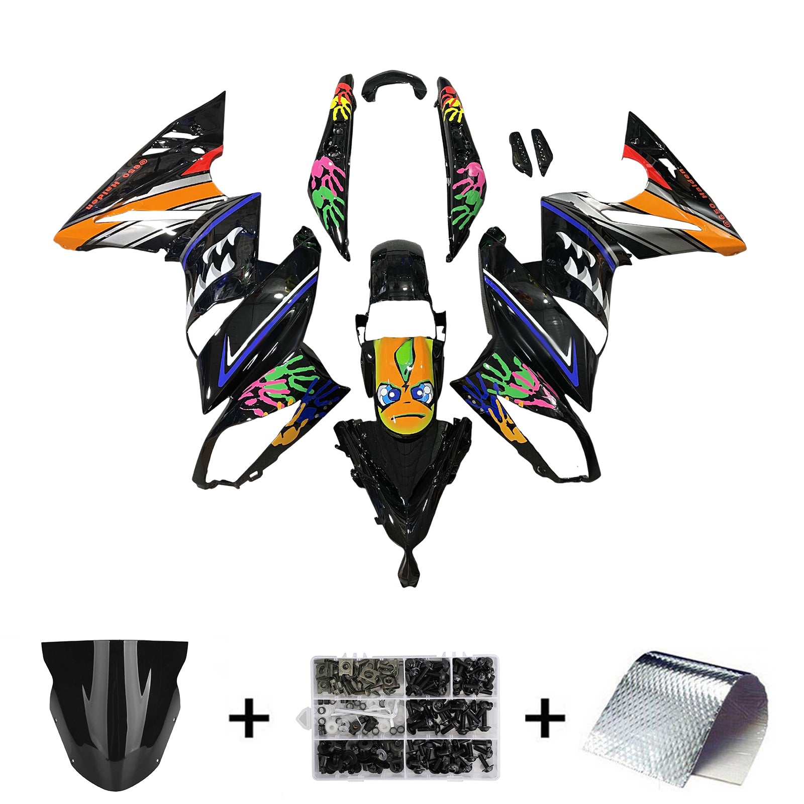 Kit de carenagem de injeção Plástico para Kawasaki Ninja650 ER-6F EX650 2009-2011