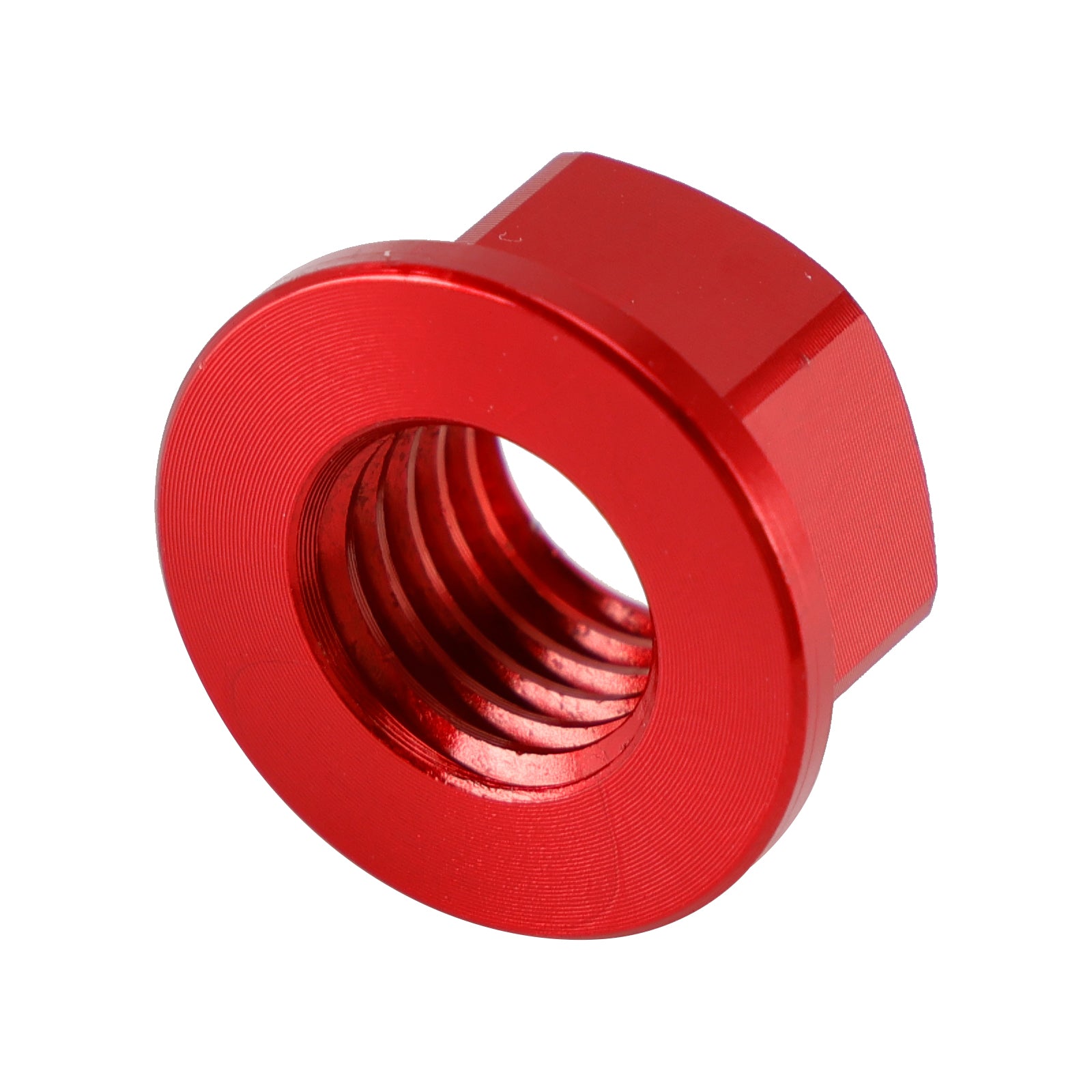 6 Pack Aluminum Rear Sprocket Flange Nuts M10X1.5mm Red For Motorcycle Bike