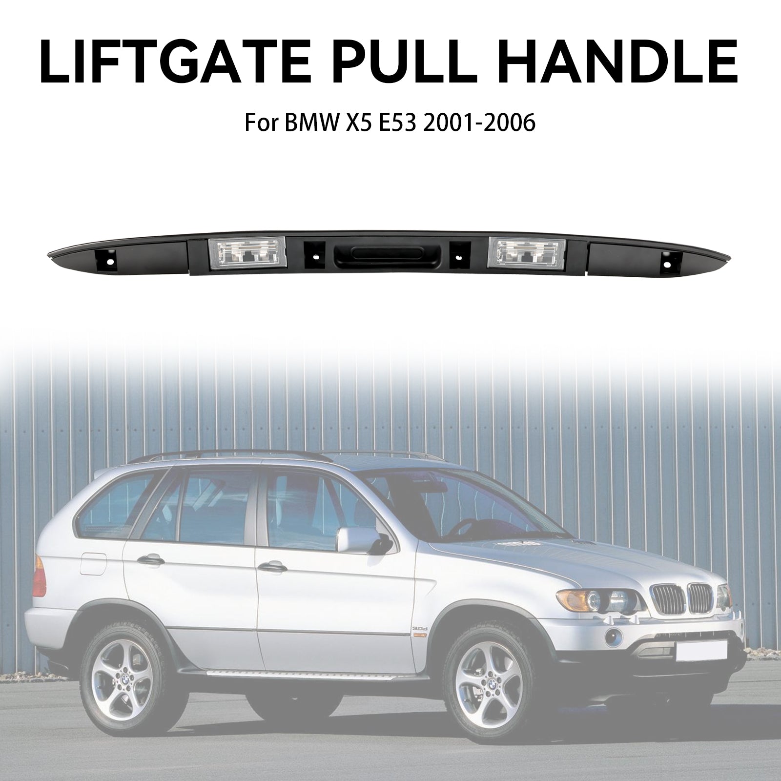 2001-2006 BMW X5 E53 Kofferdeksel Kentekengreep Met Sleutelknop 51137170676