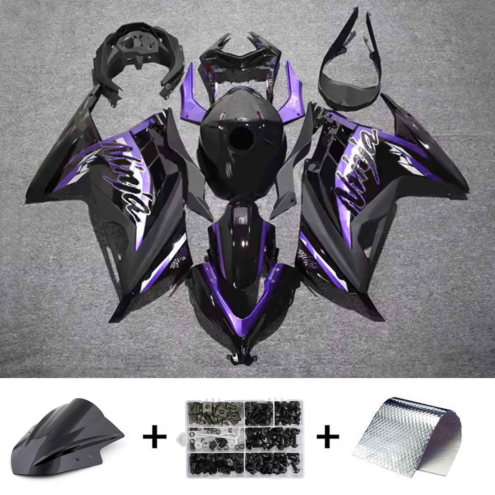 Injection Fairing Kit Bodywork Plastic ABS fit For Kawasaki EX300 Ninja300 2013-2024