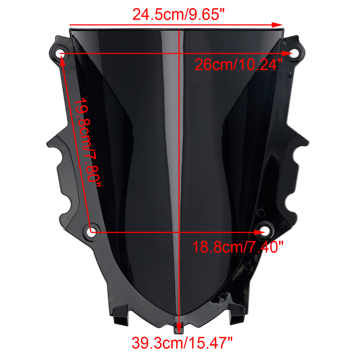 2019-2025 YAMAHA YZF-R25 Windshield WindScreen Black Generic