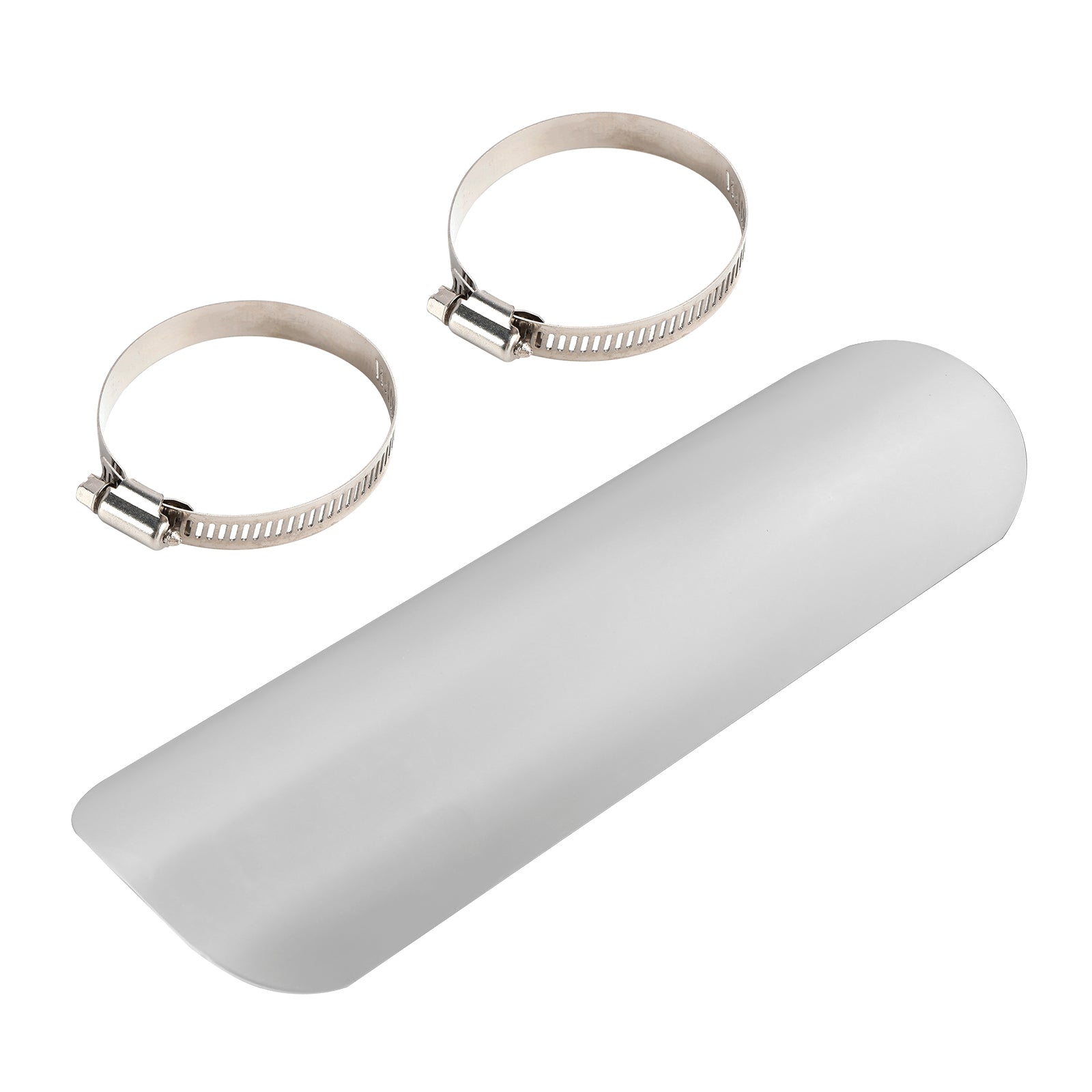 Oceľový výfukový tlmič potrubie Teplo deflektor chróm pre motocykel Secootter zatemnený