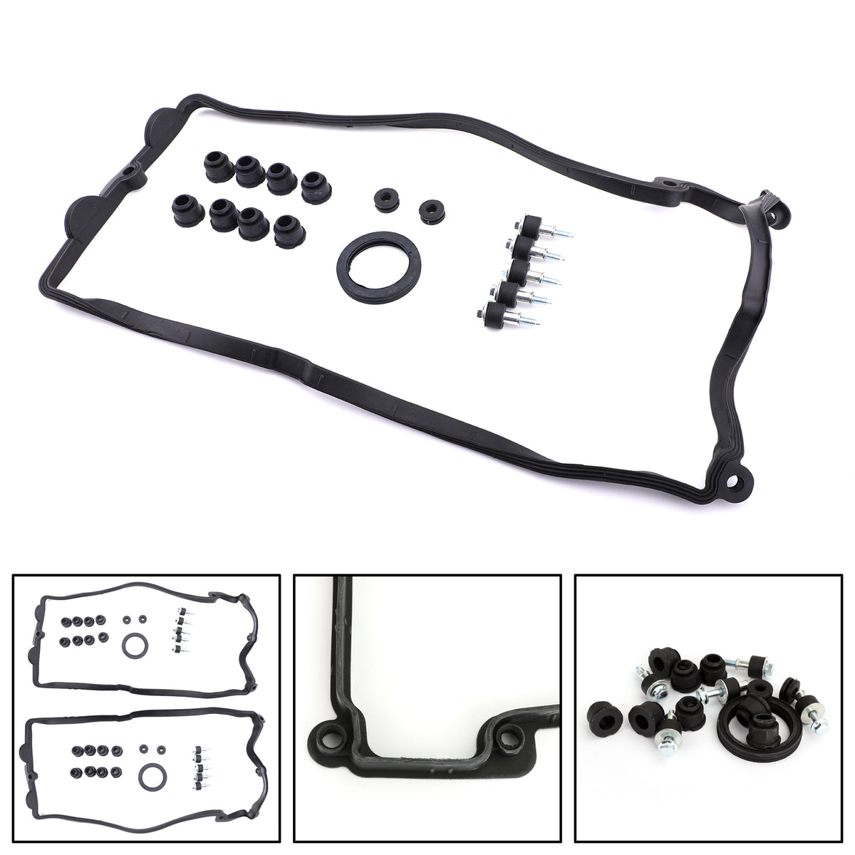 2010 BMW 650i Cylinder 1-4 Valve Cover Gasket Set LEFT & RIGHT 11127513194 11127513195 Generic