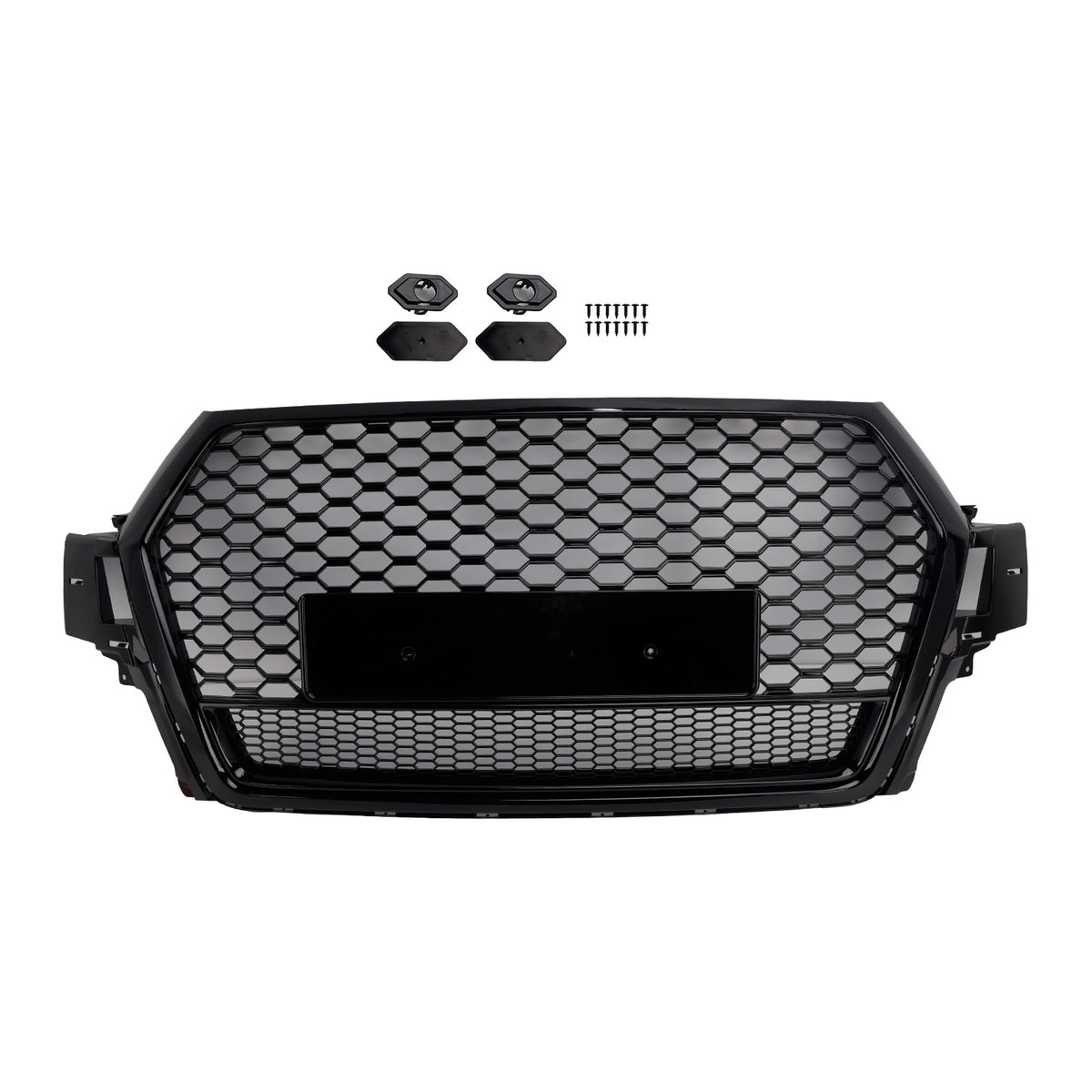 2016-2019 Audi Q7 (RSQ7 is not fit) Gloss Black Front Bumper Radiator Vent Mesh Grill Grille 4M0853651F 4M0853651G Generic
