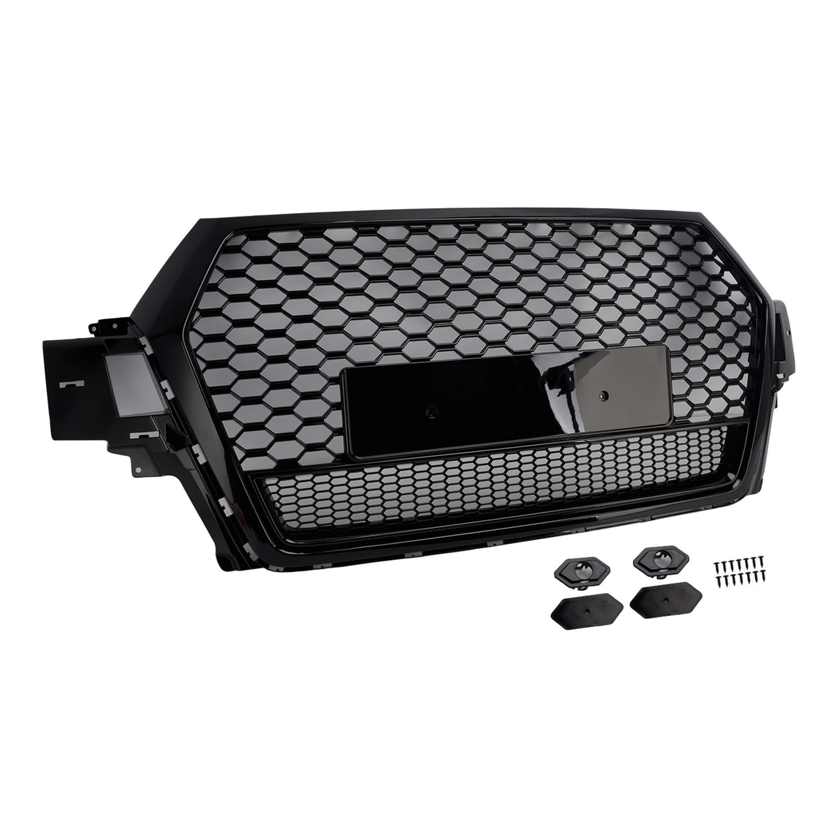 2016-2019 Audi Q7 (RSQ7 is not fit) Gloss Black Front Bumper Radiator Vent Mesh Grill Grille 4M0853651F 4M0853651G Generic