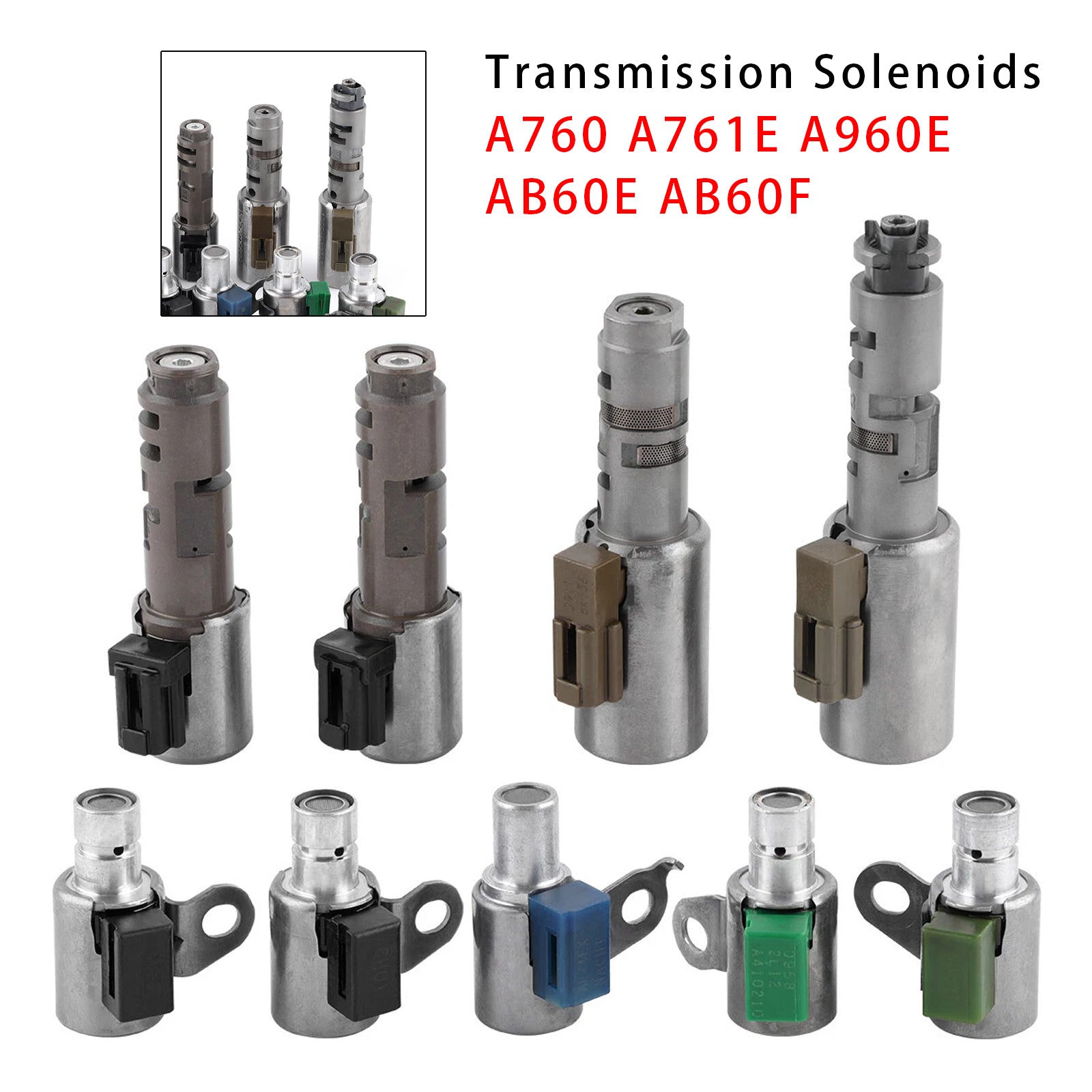 9X Transmission Shift Solenoids For Toyota Tundra A760 A761E A960E AB60E AB60F