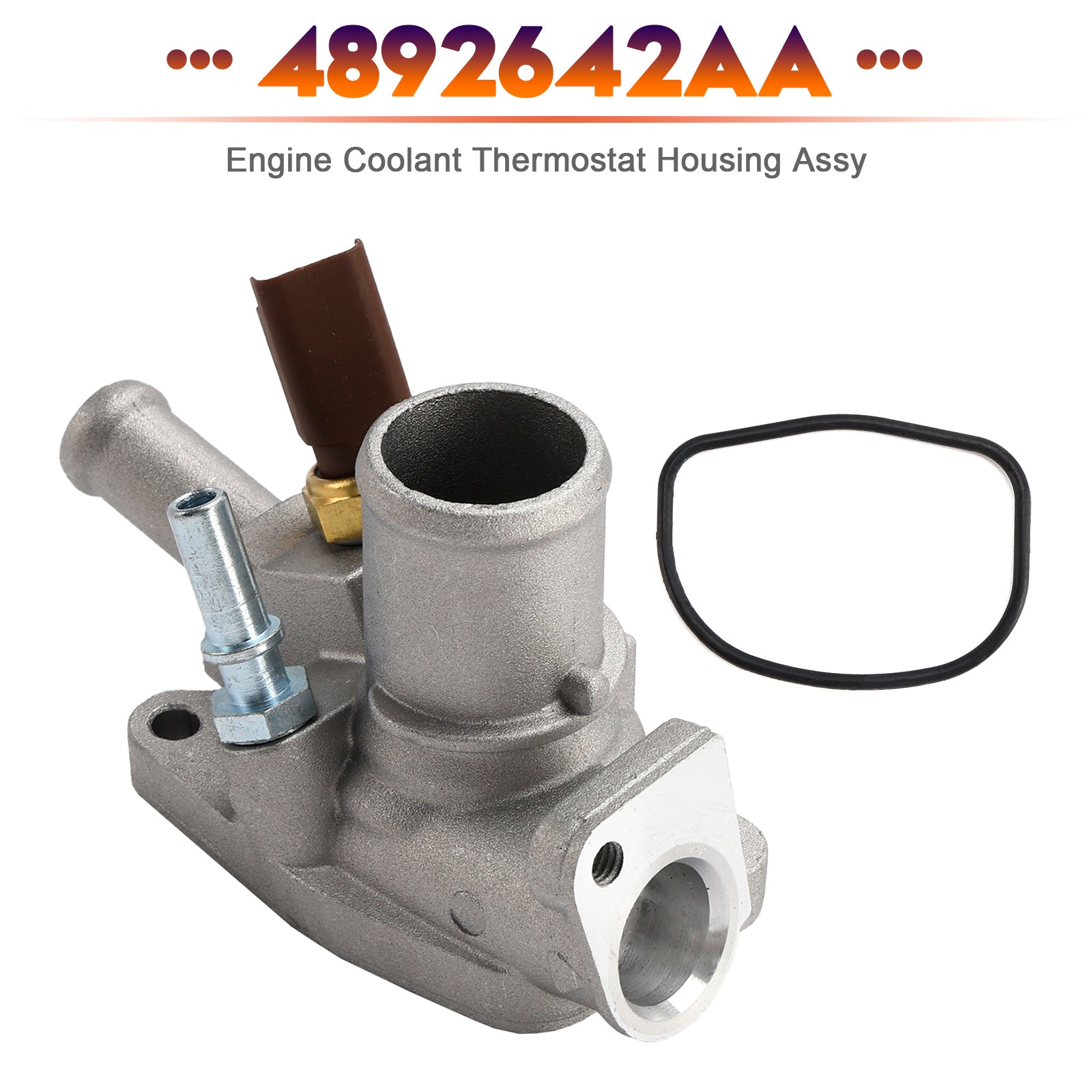 Engine Coolant Thermostat Housing Assy for Dodge Dart L4 1.4L 4892642AA