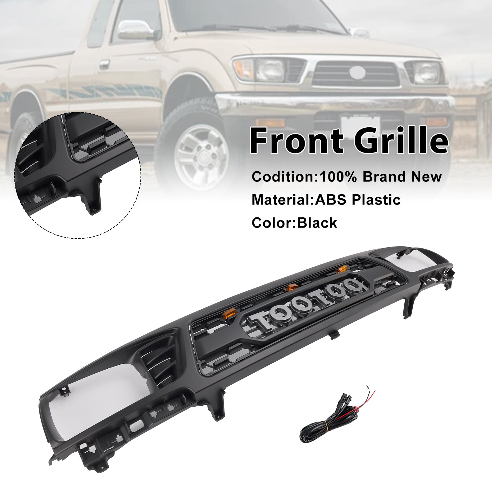 1995-1997 Toyota Tacoma TRD PRO Honeycomb Front Bumper Grill Grille