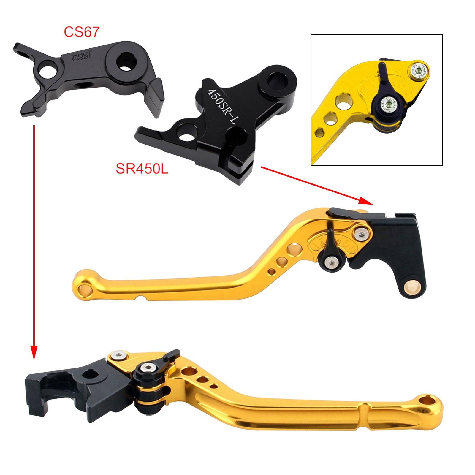 Long Clutch Brake Lever fit for VOGE DS900X 900DSX 2024-2026