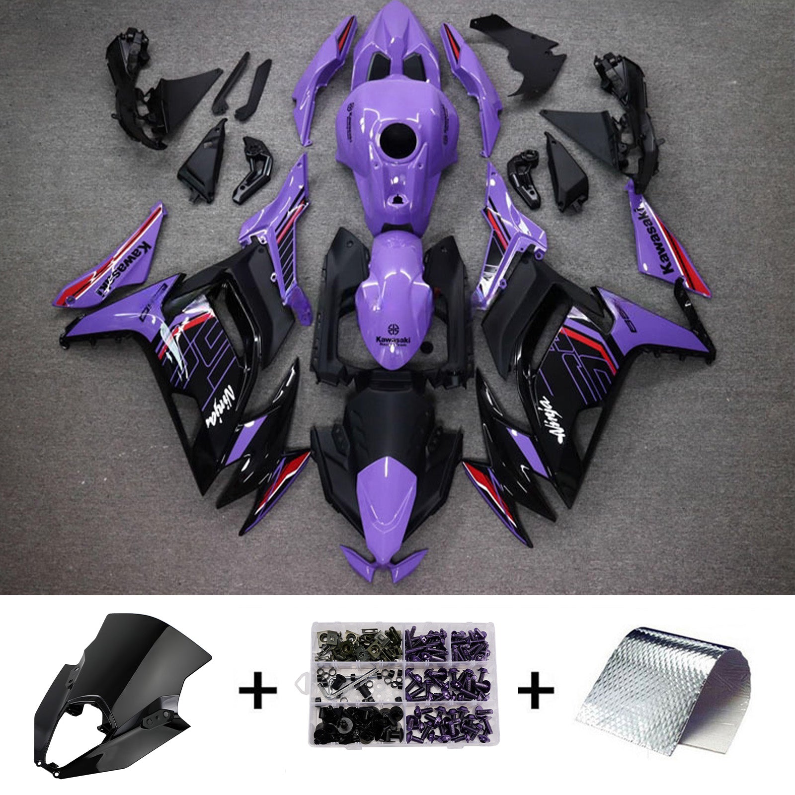 Kit carenatura iniezione Carrozzeria ABS adatto per Kawasaki ER-6F Ninja650 2020-2025