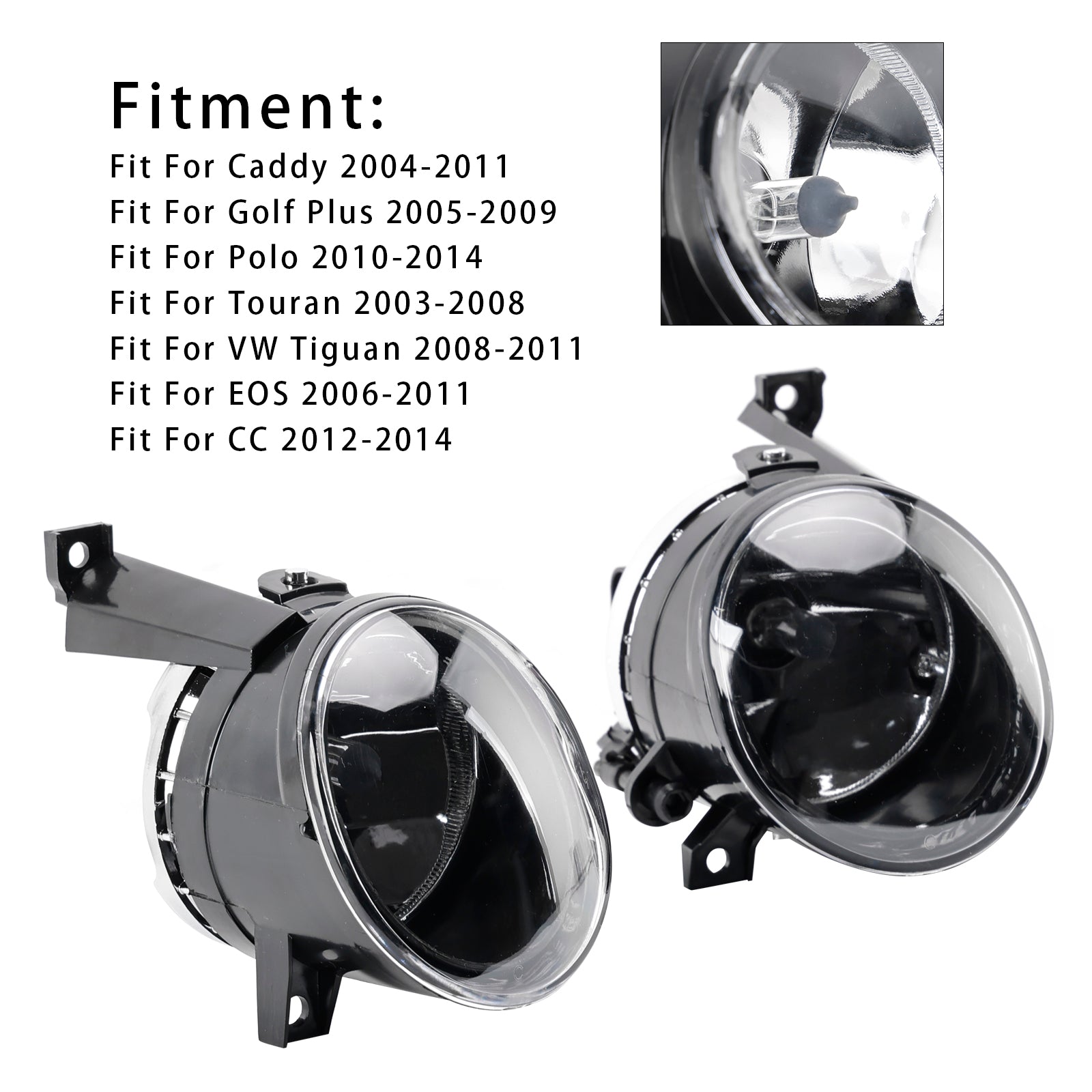 Paar Mistlampen Voor Volkswagen Caddy 2004-2011 Touran 2003-2008