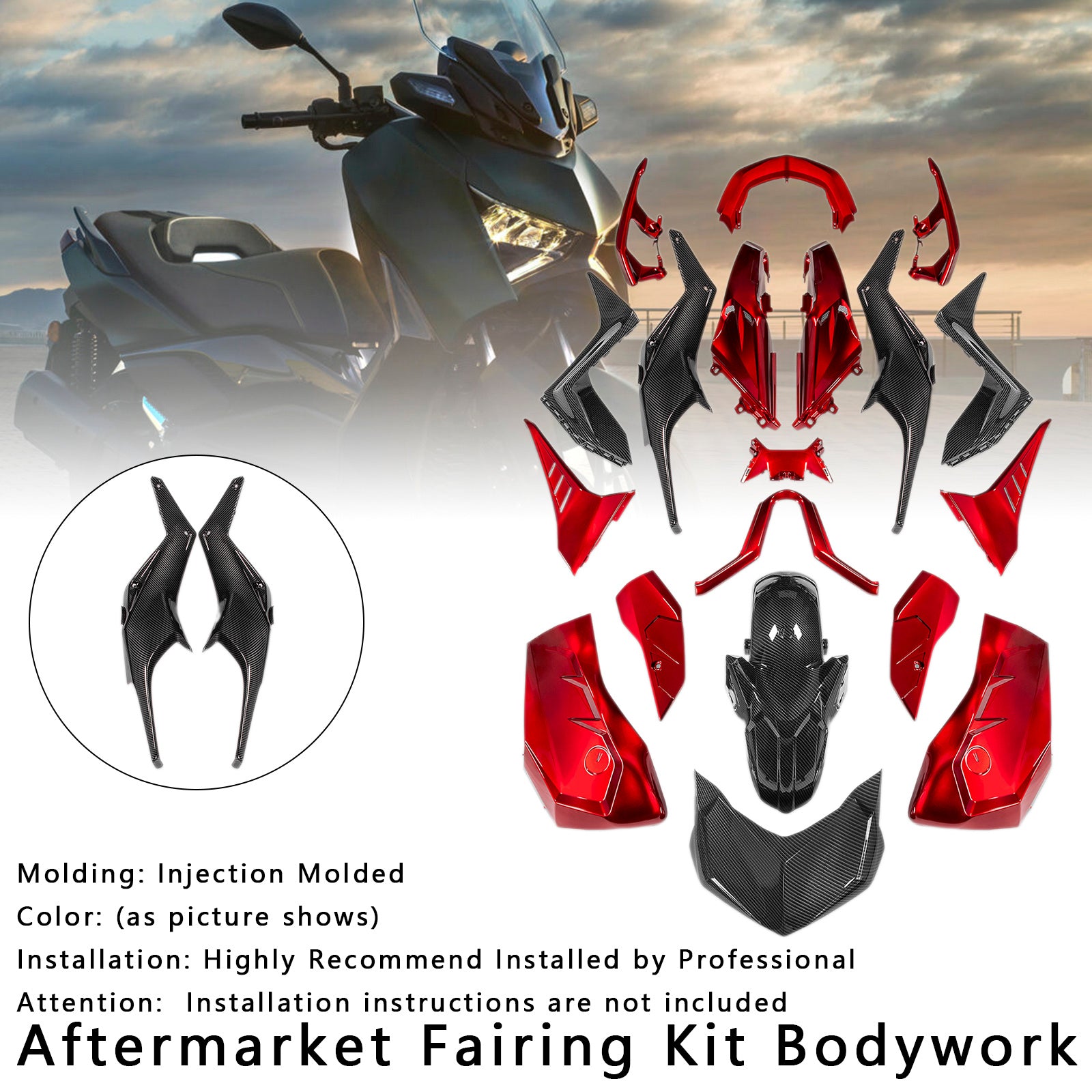 2023-2024 Yamaha X-Max 300 Xmax Injection Bodywork Fairring Kit