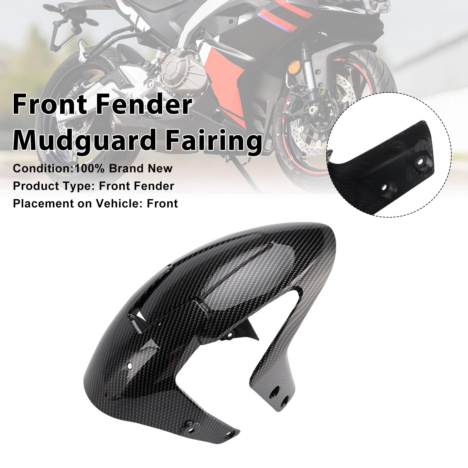 2024-2025 Aprilia RS457 RS 457 guardabarros delantero carenado